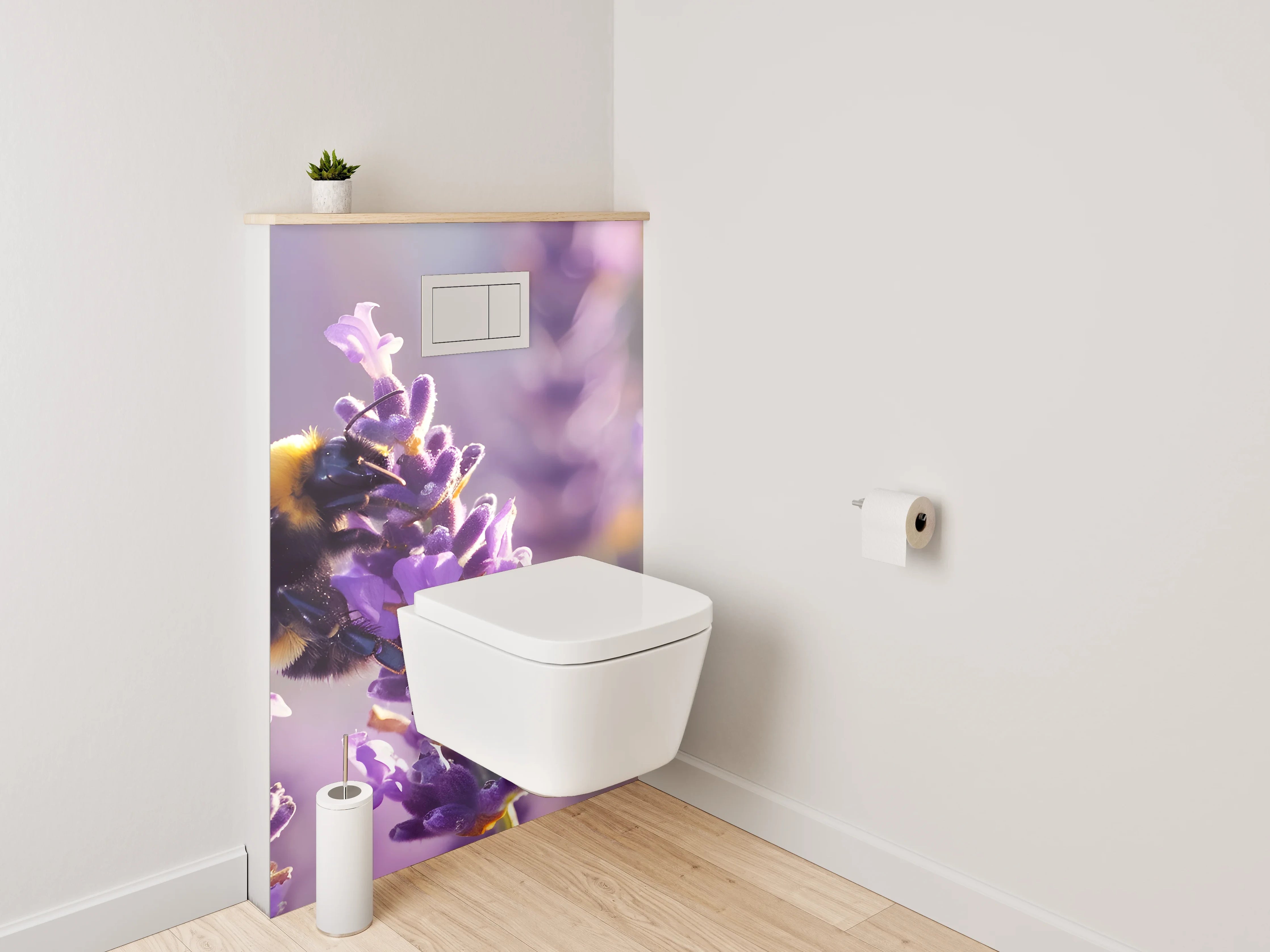 WC-Rückwand - Lavendel mit Hummel – Naturfotografie