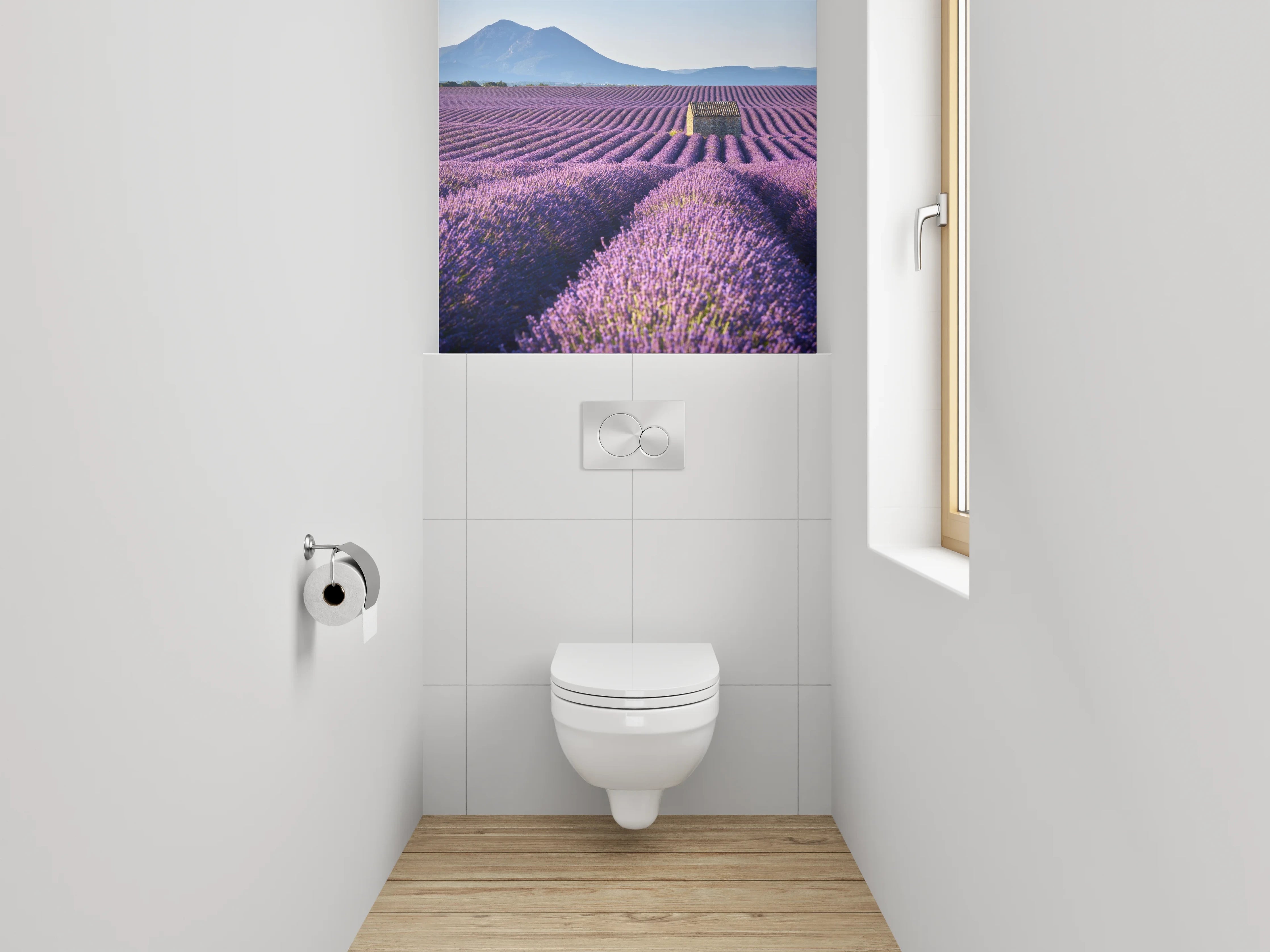 WC-Rückwand - Lavendelfeld Provence Panorama Fotodruck
