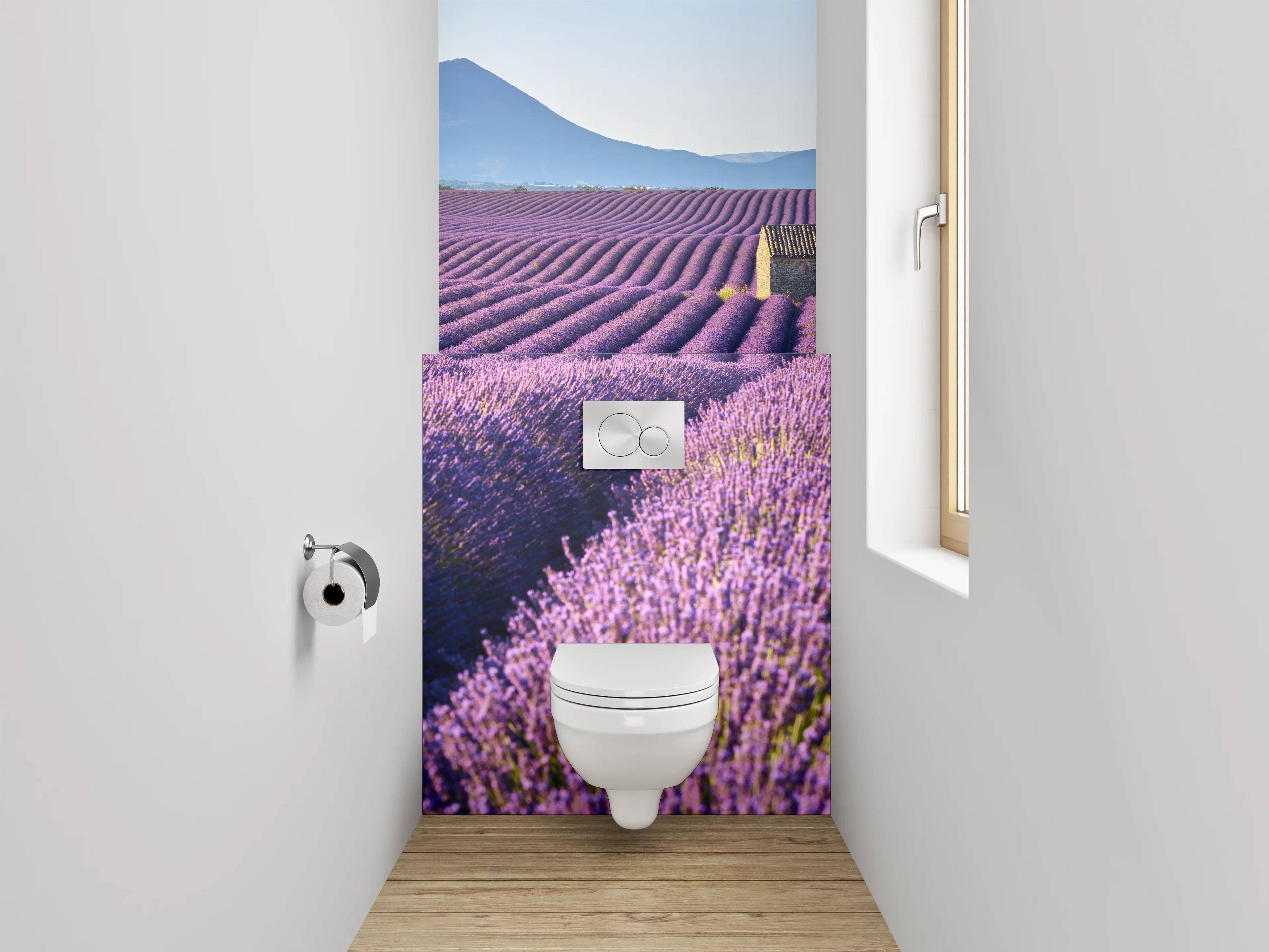 WC-Rückwand - Lavendelfeld Provence Panorama Fotodruck