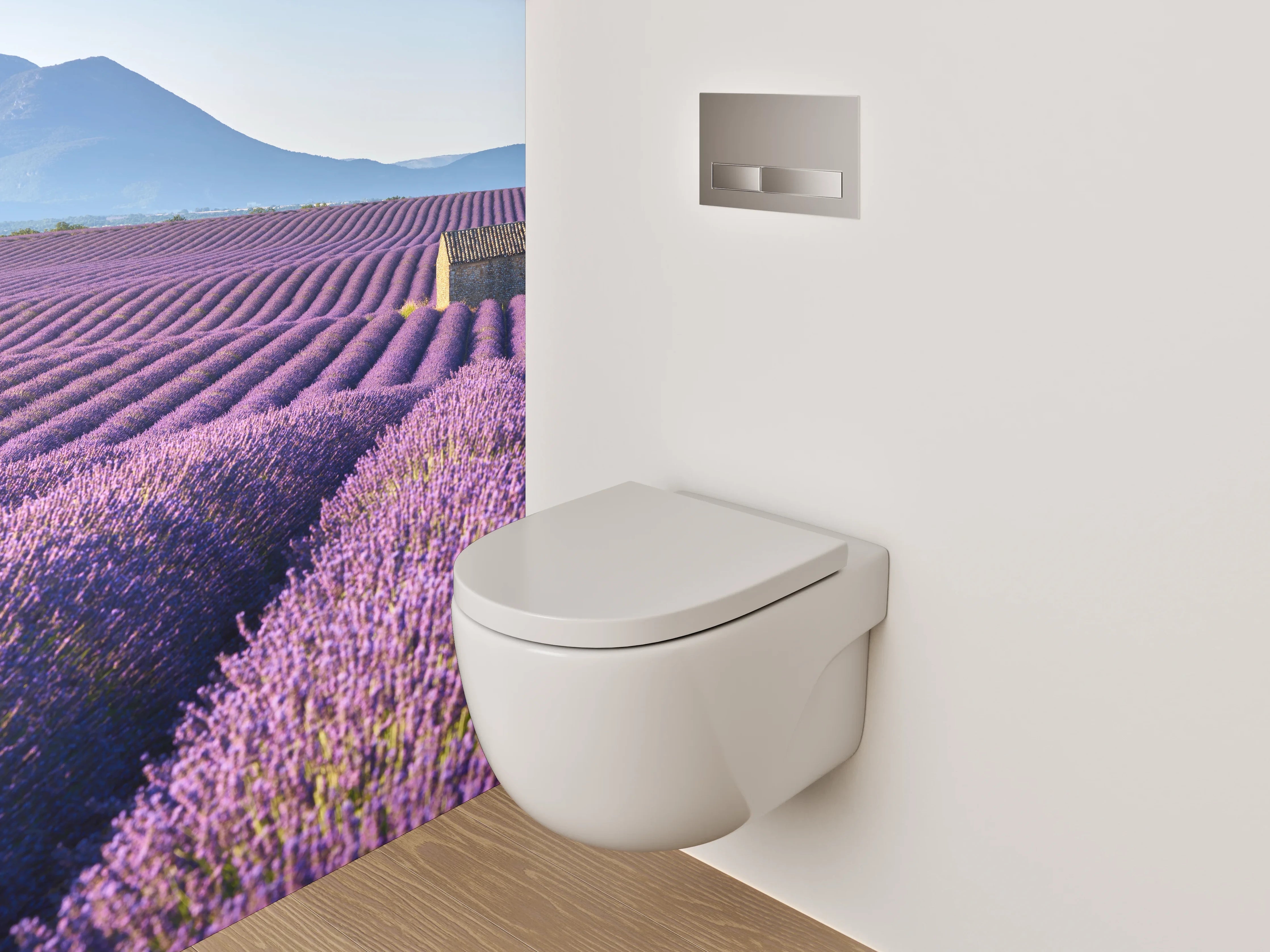 WC-Rückwand - Lavendelfeld Provence Panorama Fotodruck