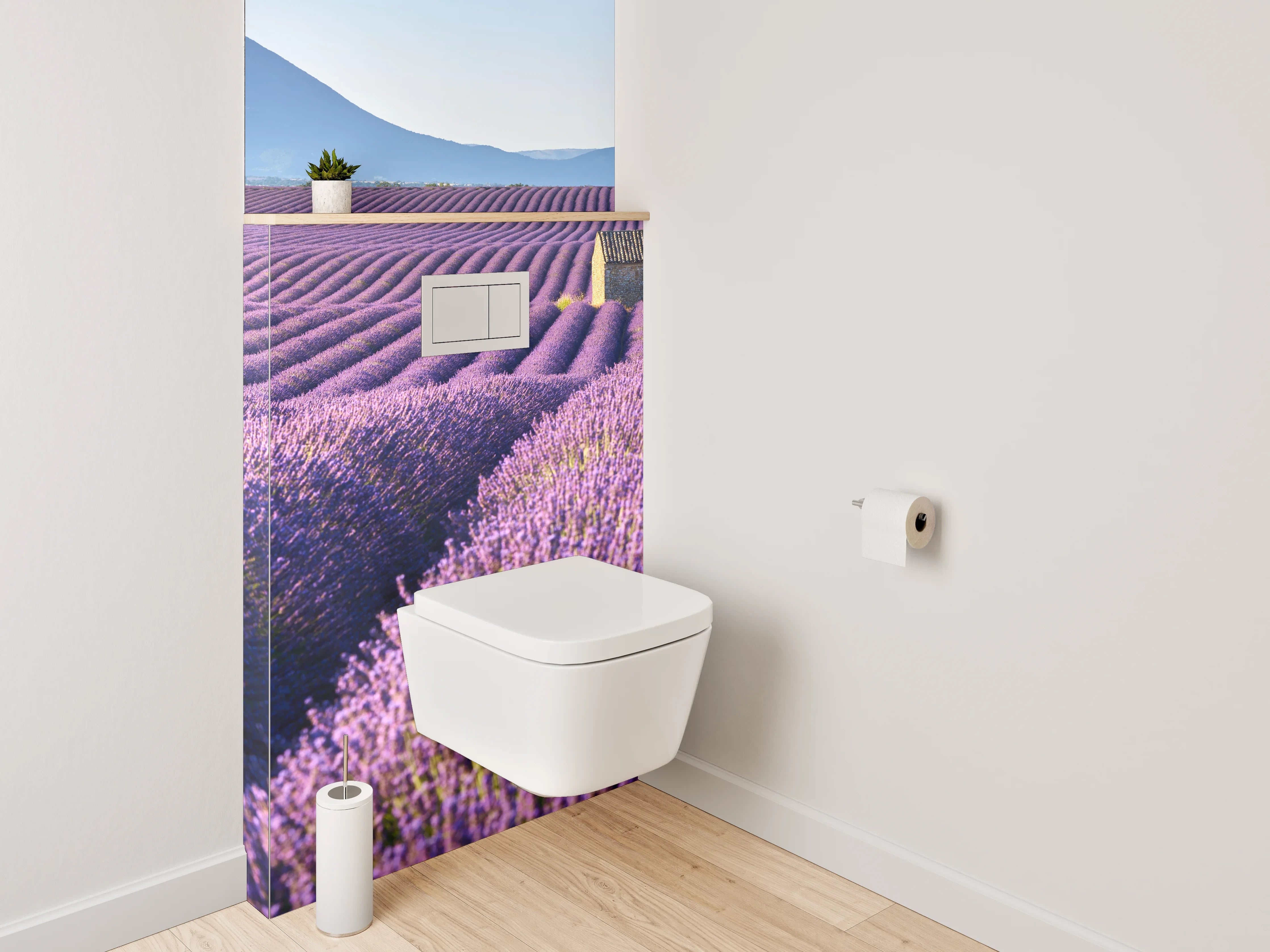 WC-Rückwand - Lavendelfeld Provence Panorama Fotodruck