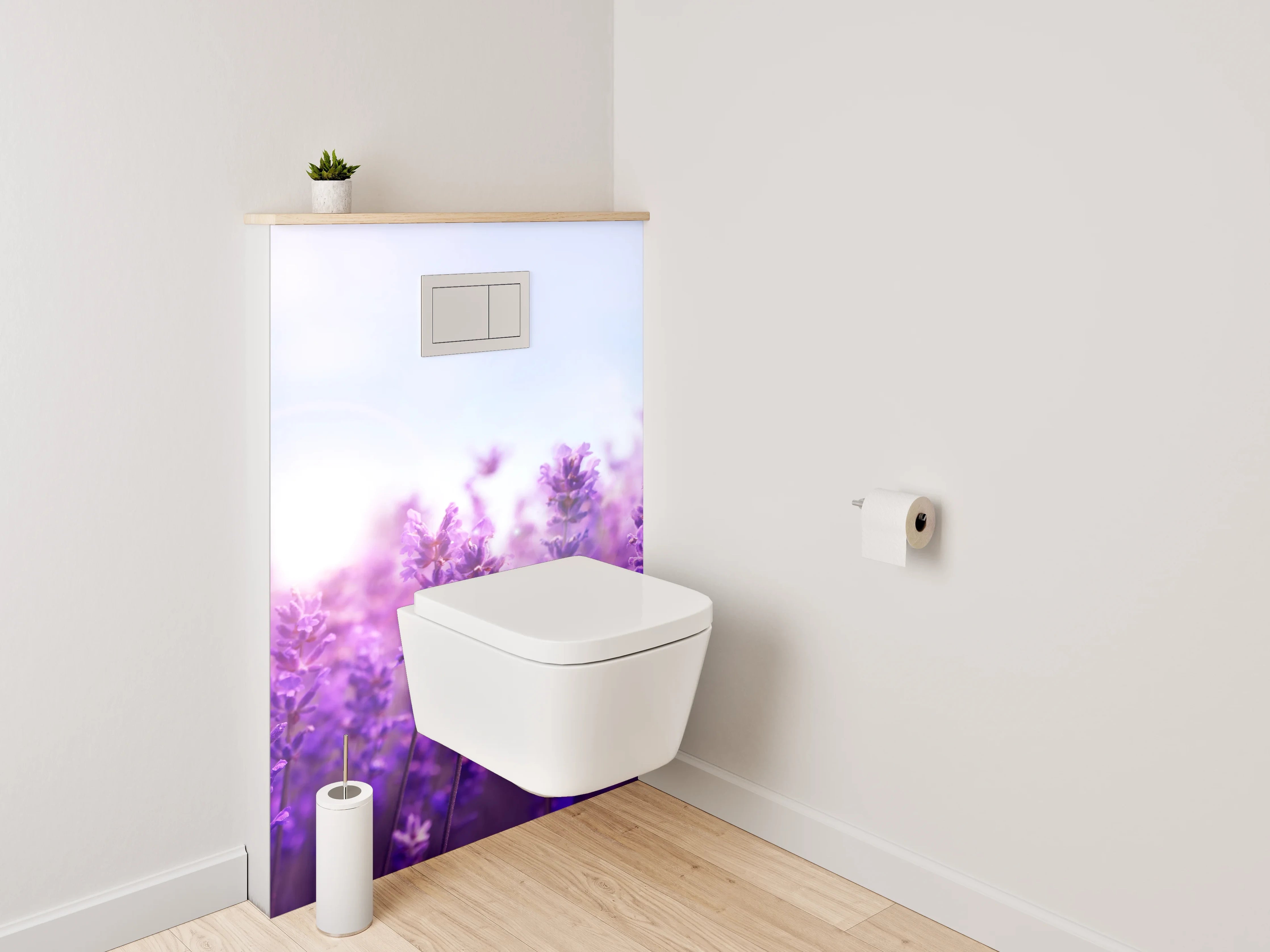 WC-Rückwand - Lavendelfeld in Blüte – Naturmotiv
