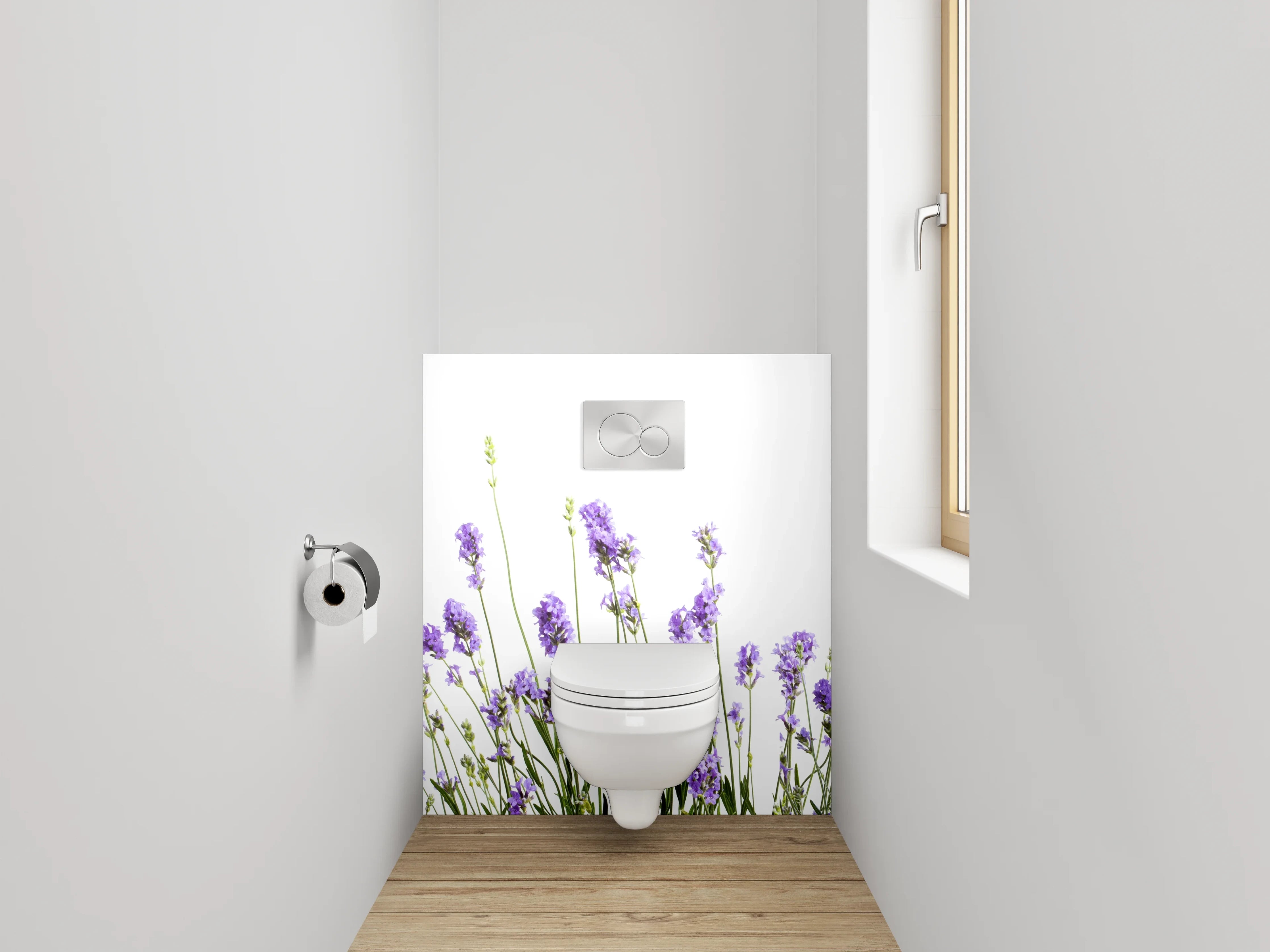 WC-Rückwand - Lavendelwiese Panorama Motiv