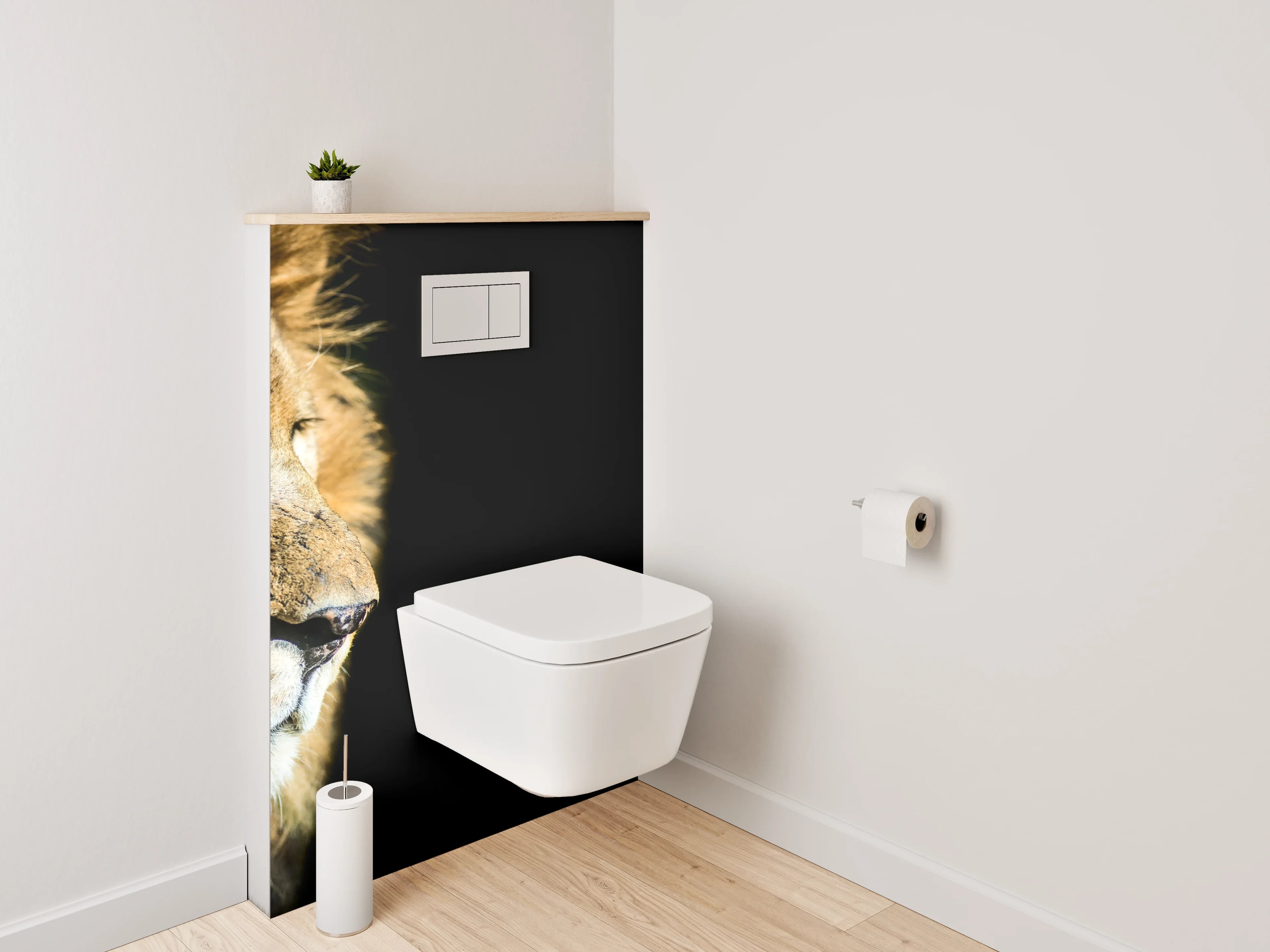 WC-Rückwand - Löwe – König der Savanne