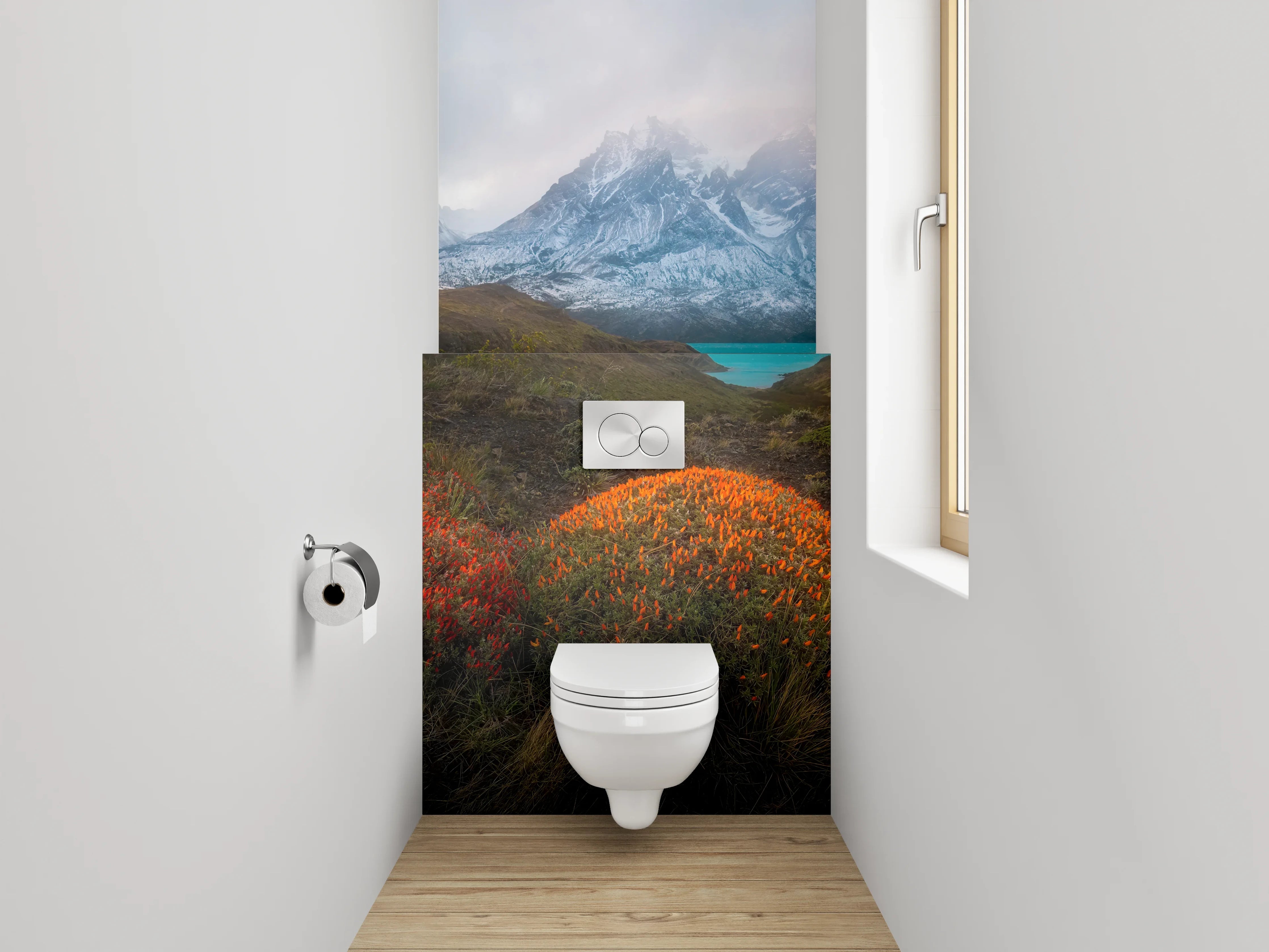 WC-Rückwand - Magische Berglandschaft im Morgenlicht