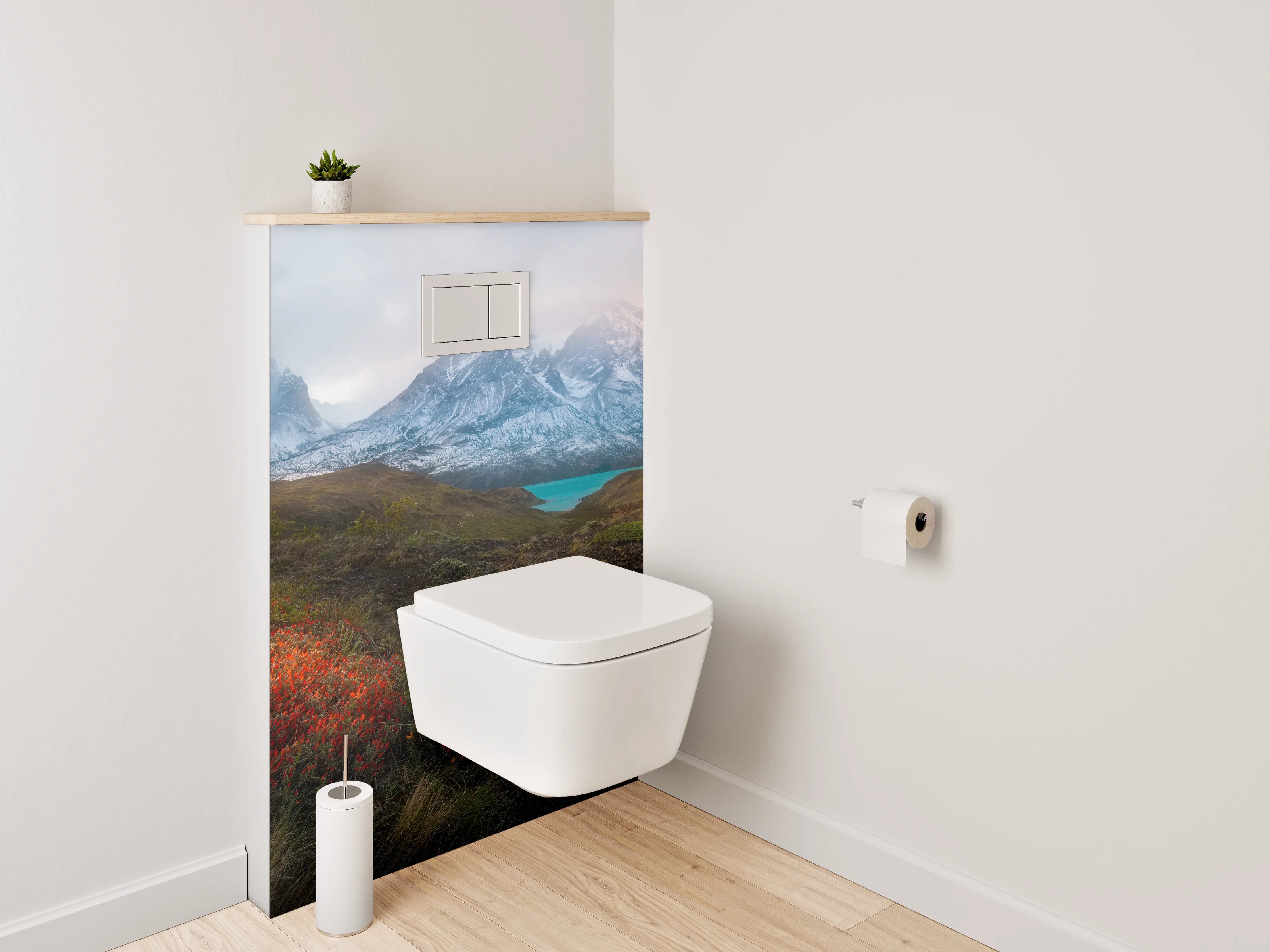 WC-Rückwand - Magische Berglandschaft im Morgenlicht