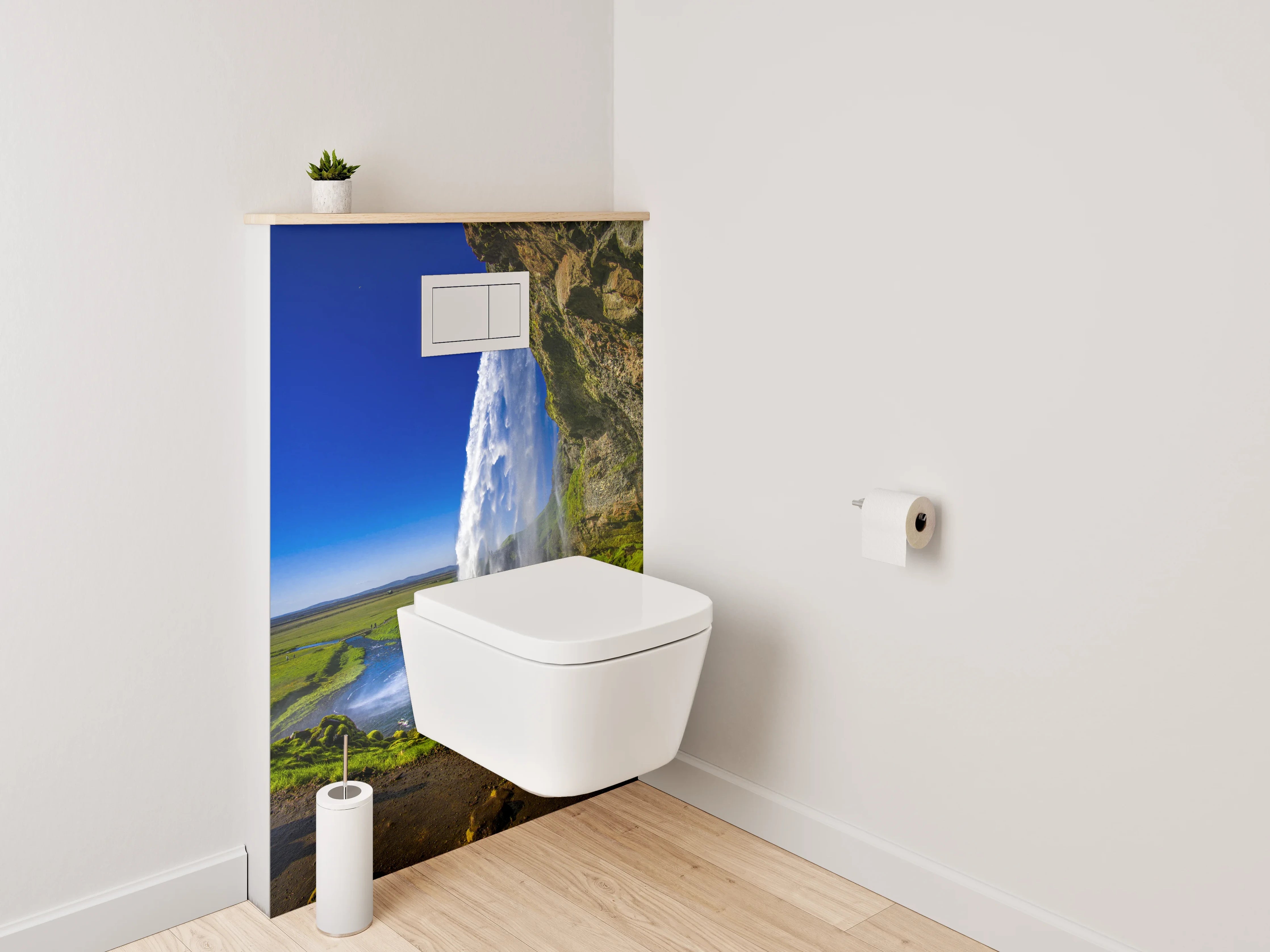 WC-Rückwand - Majestätischer Wasserfall Natur Motiv