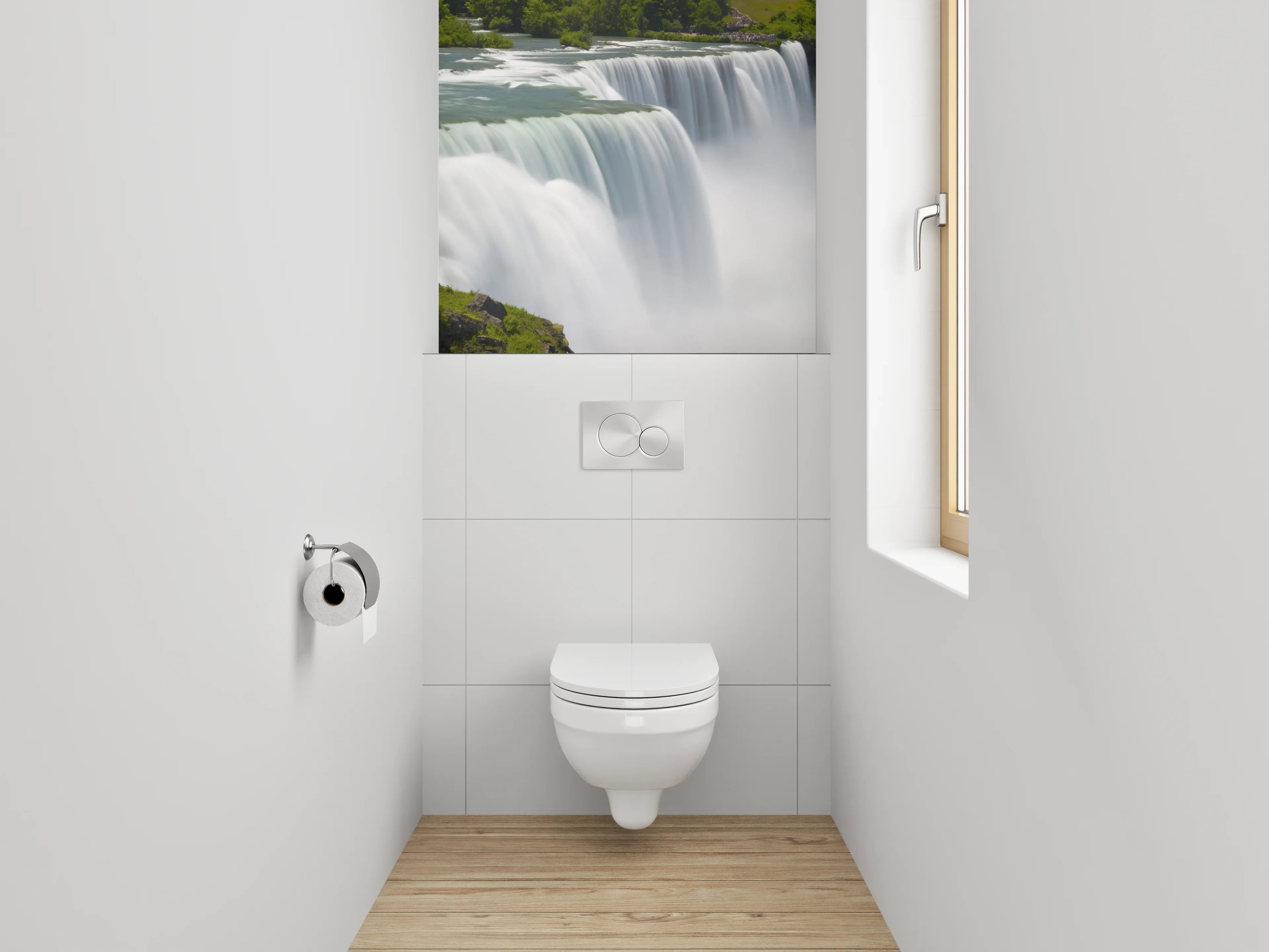 WC-Rückwand - Majestätischer Wasserfall Naturfotografie