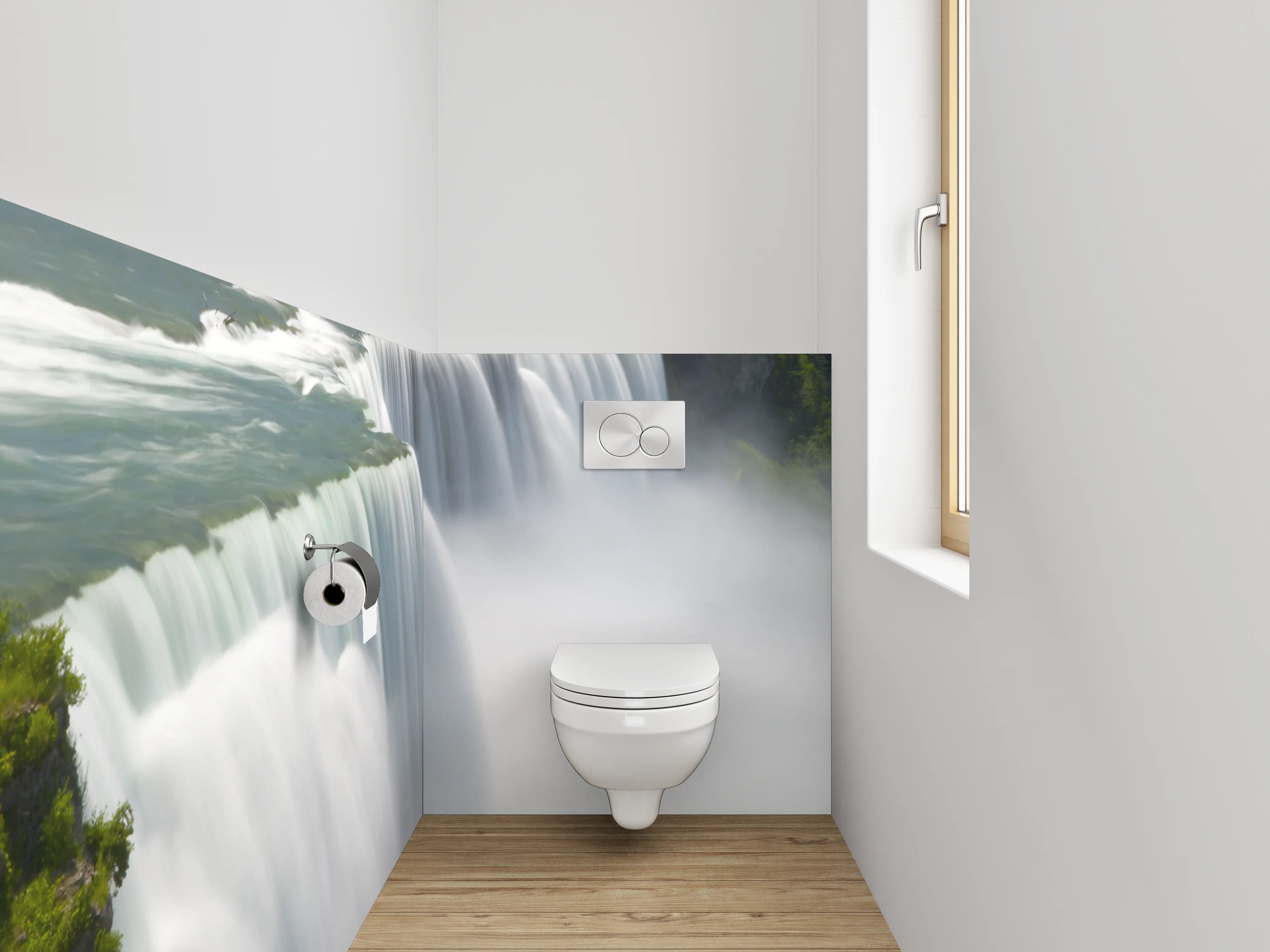 WC-Rückwand - Majestätischer Wasserfall Naturfotografie
