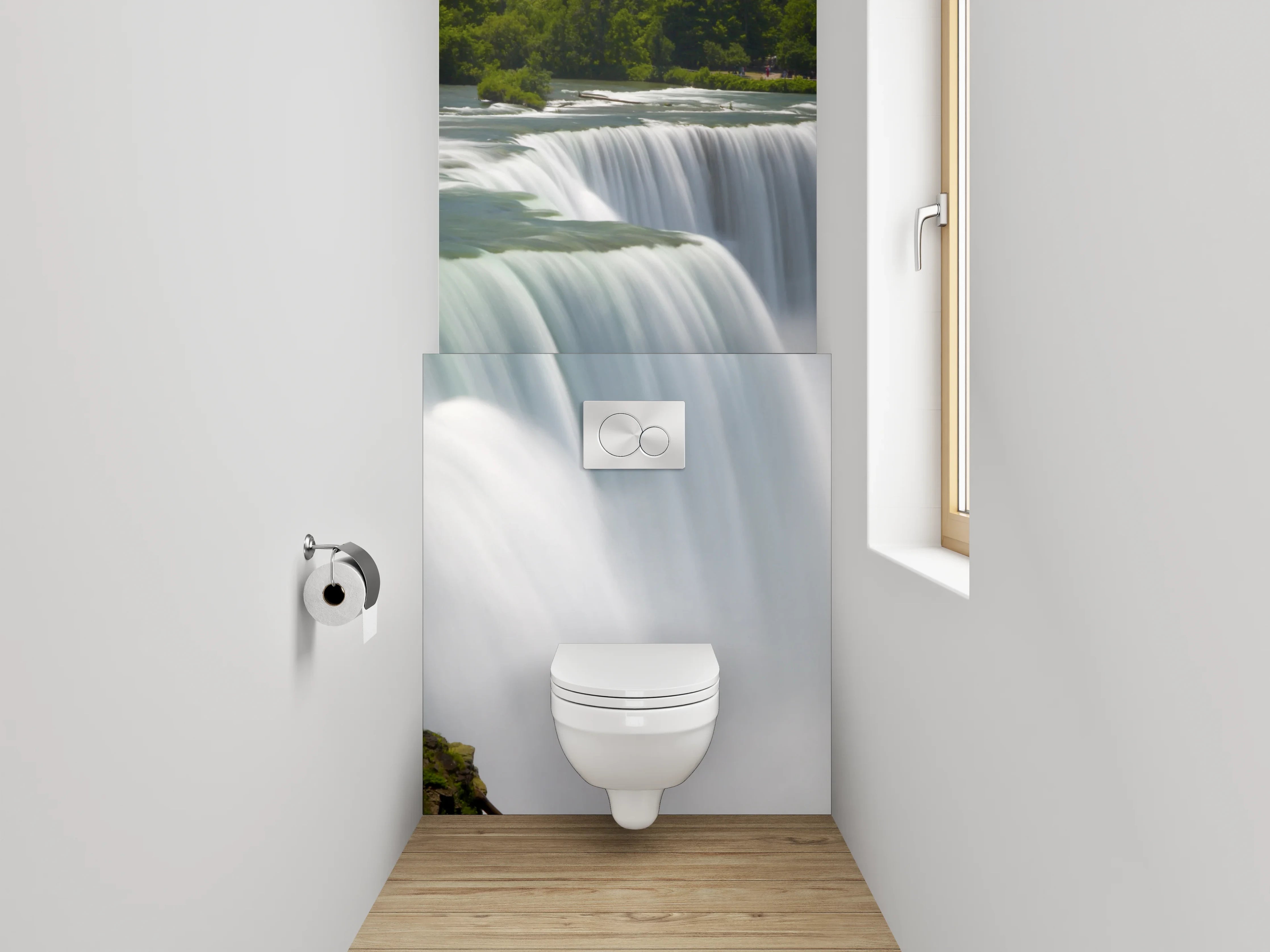 WC-Rückwand - Majestätischer Wasserfall Naturfotografie