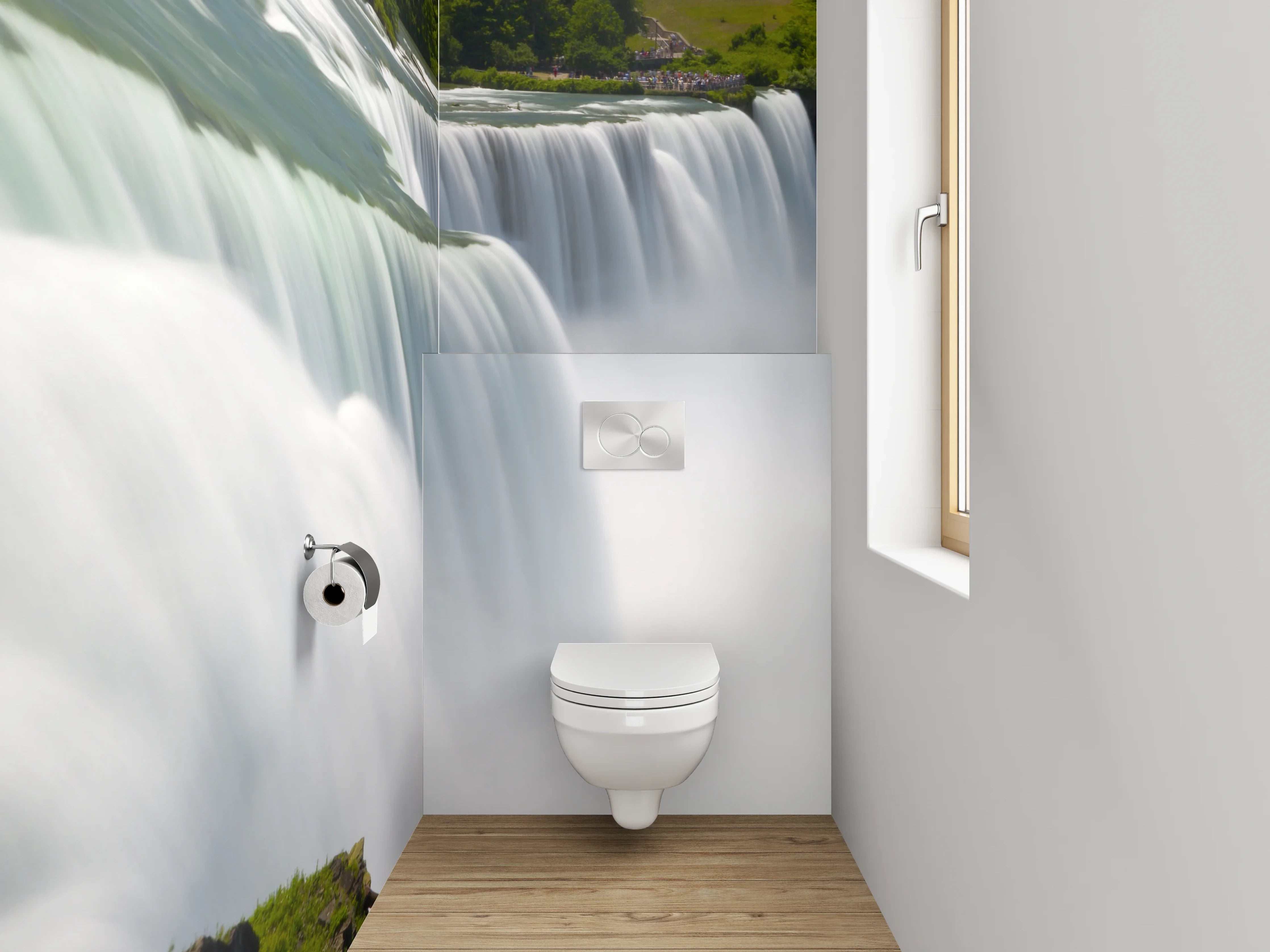 WC-Rückwand - Majestätischer Wasserfall Naturfotografie
