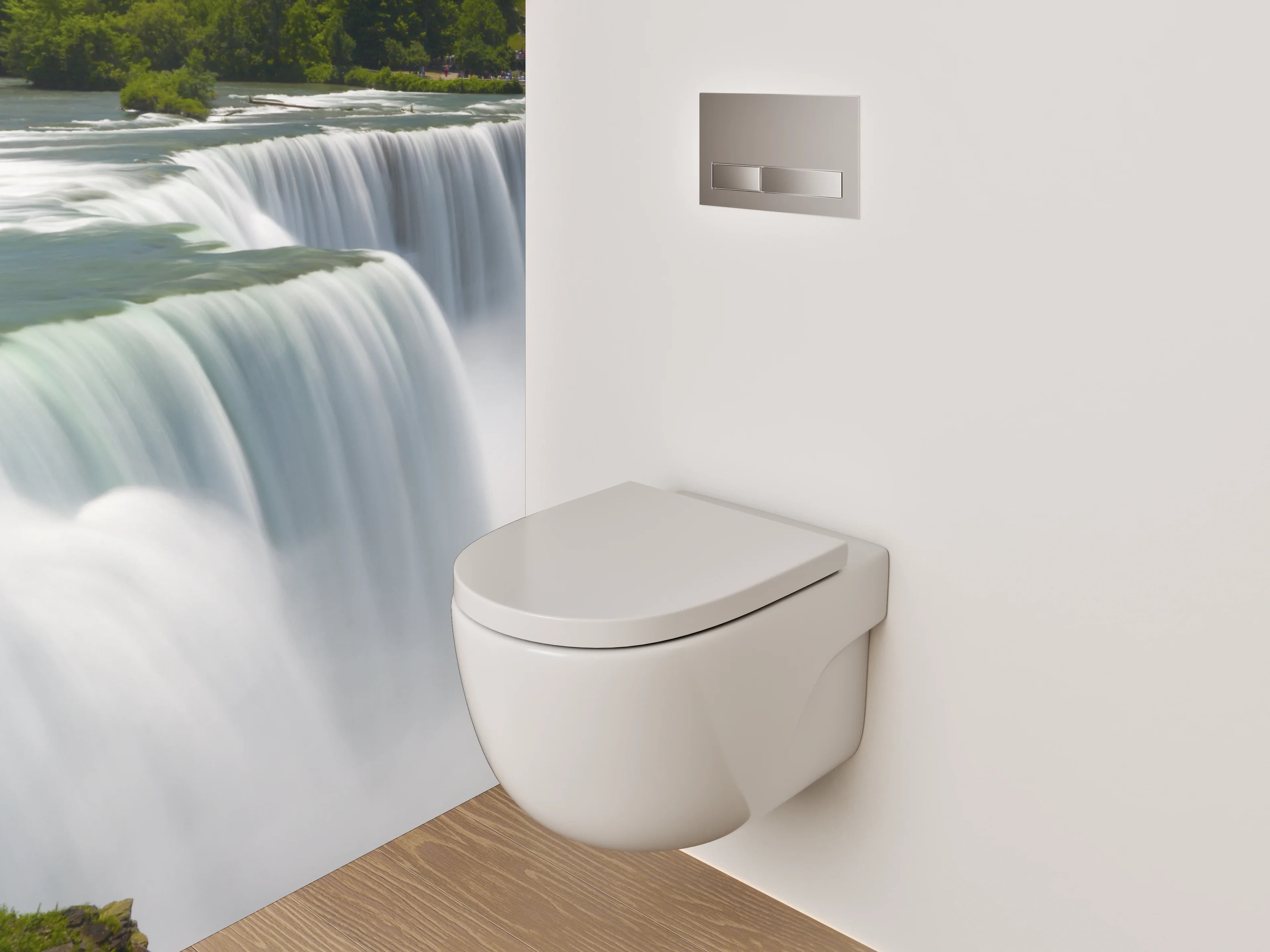 WC-Rückwand - Majestätischer Wasserfall Naturfotografie
