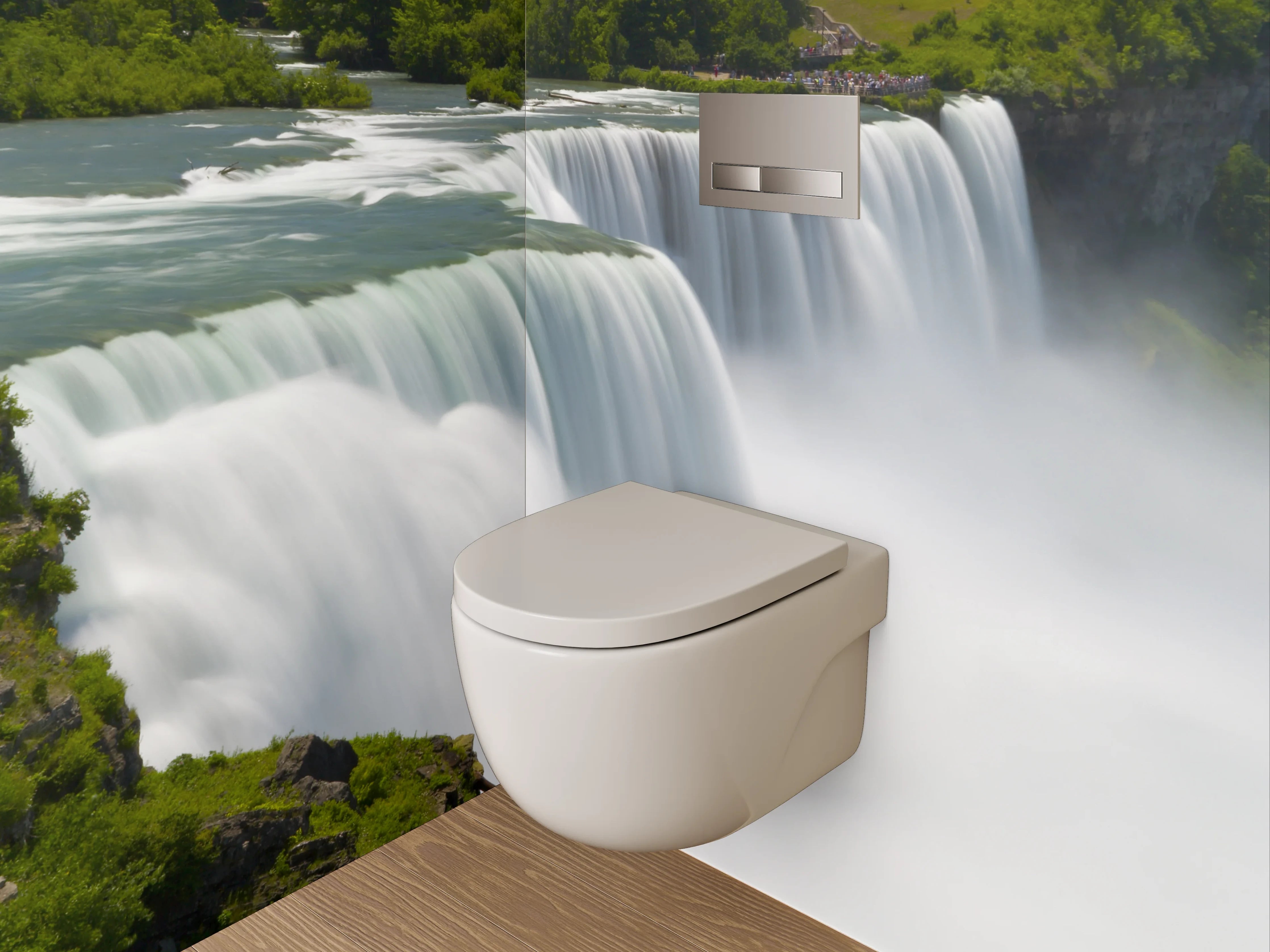 WC-Rückwand - Majestätischer Wasserfall Naturfotografie