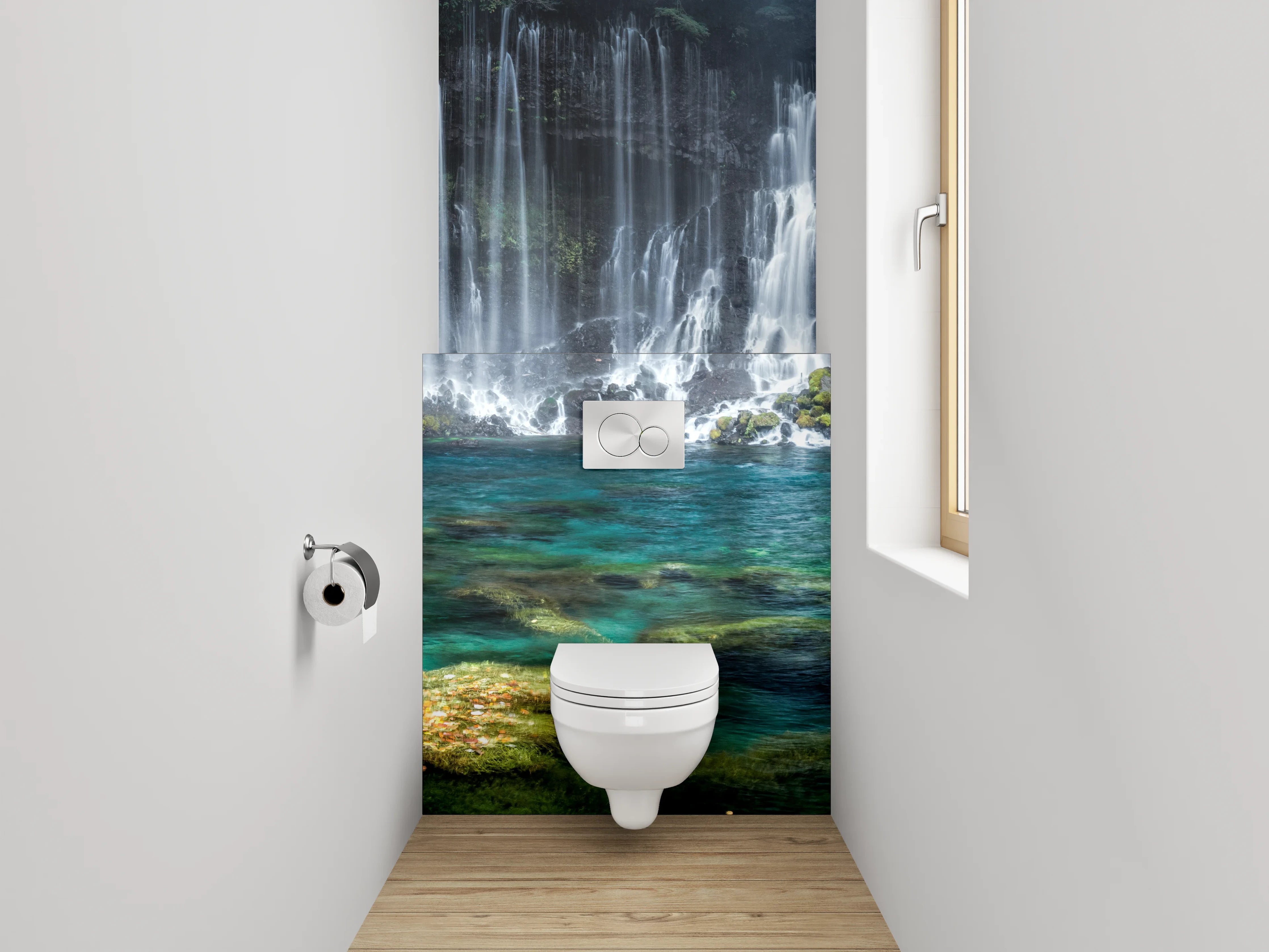 WC-Rückwand - Majestätischer Wasserfall Naturidylle
