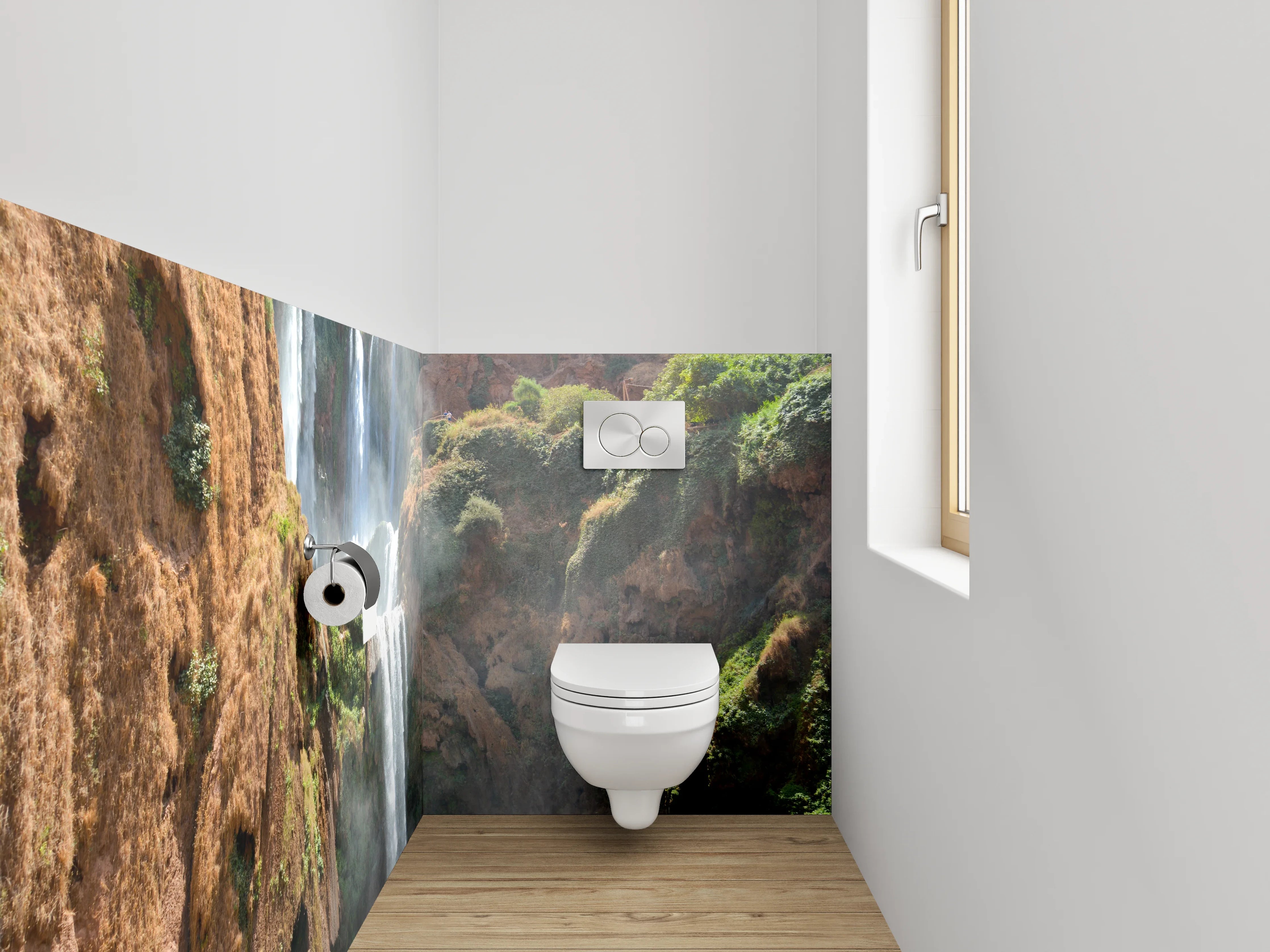 WC-Rückwand - Majestätischer Wasserfall Naturkulisse