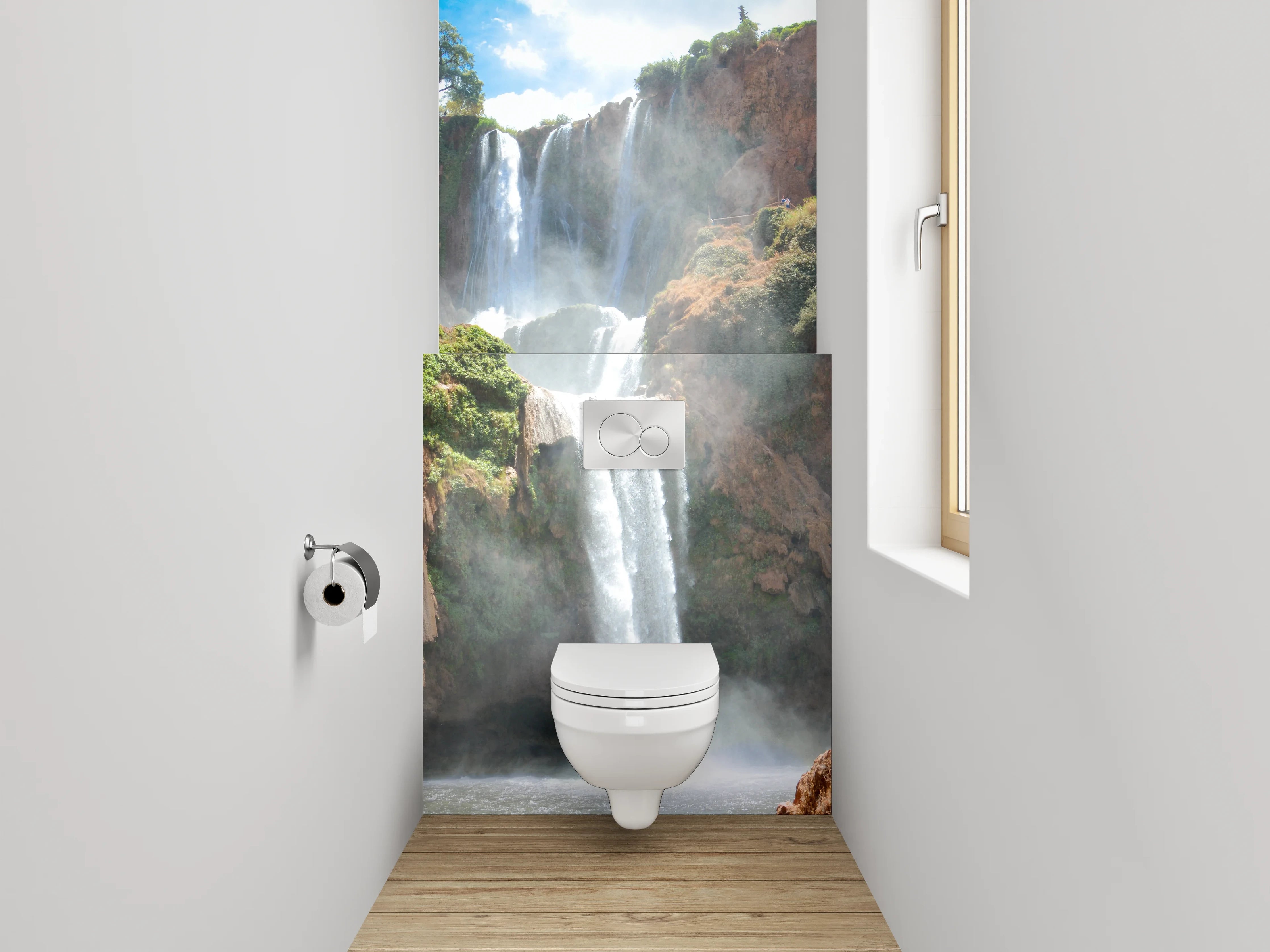 WC-Rückwand - Majestätischer Wasserfall Naturkulisse