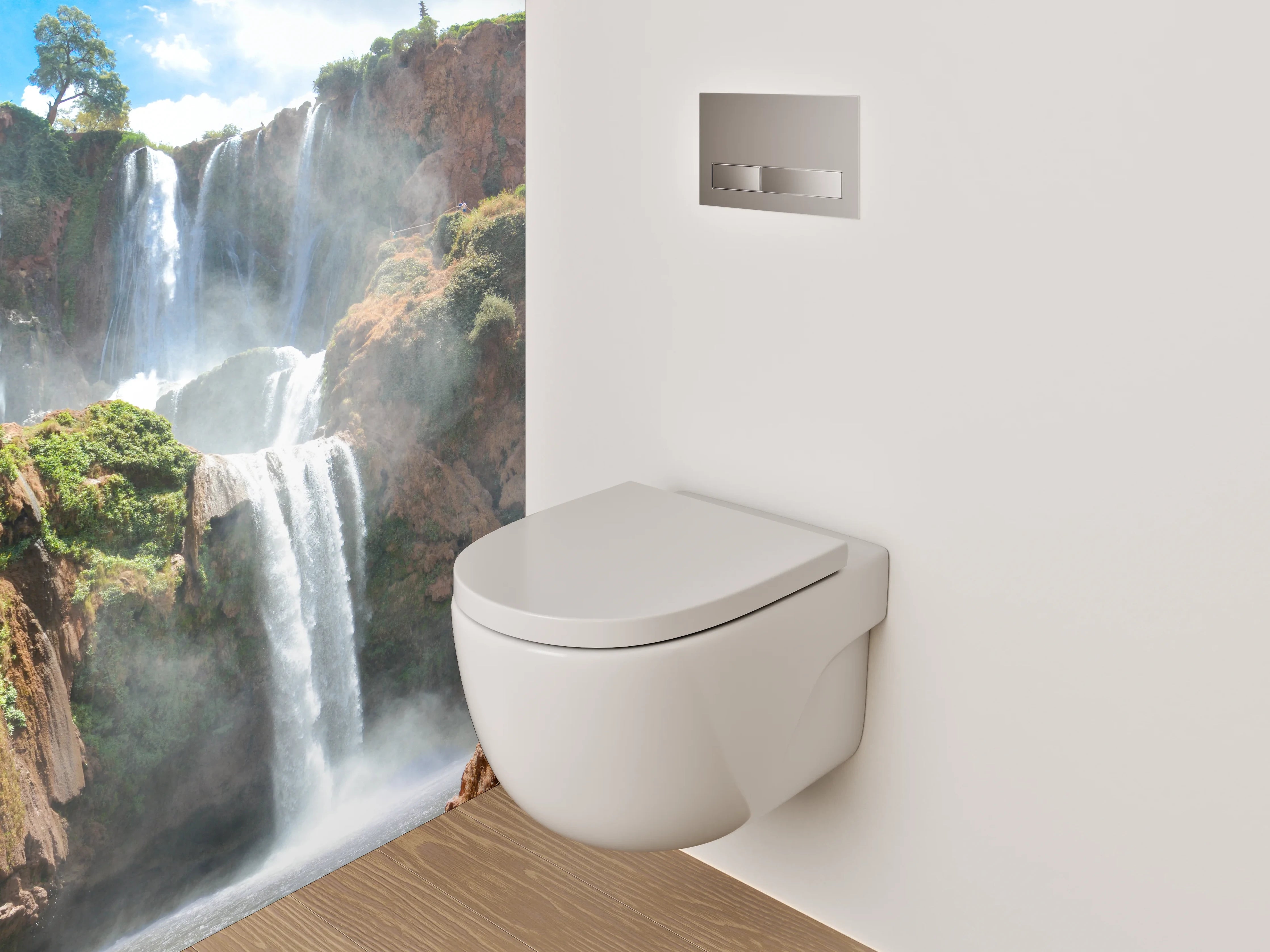 WC-Rückwand - Majestätischer Wasserfall Naturkulisse
