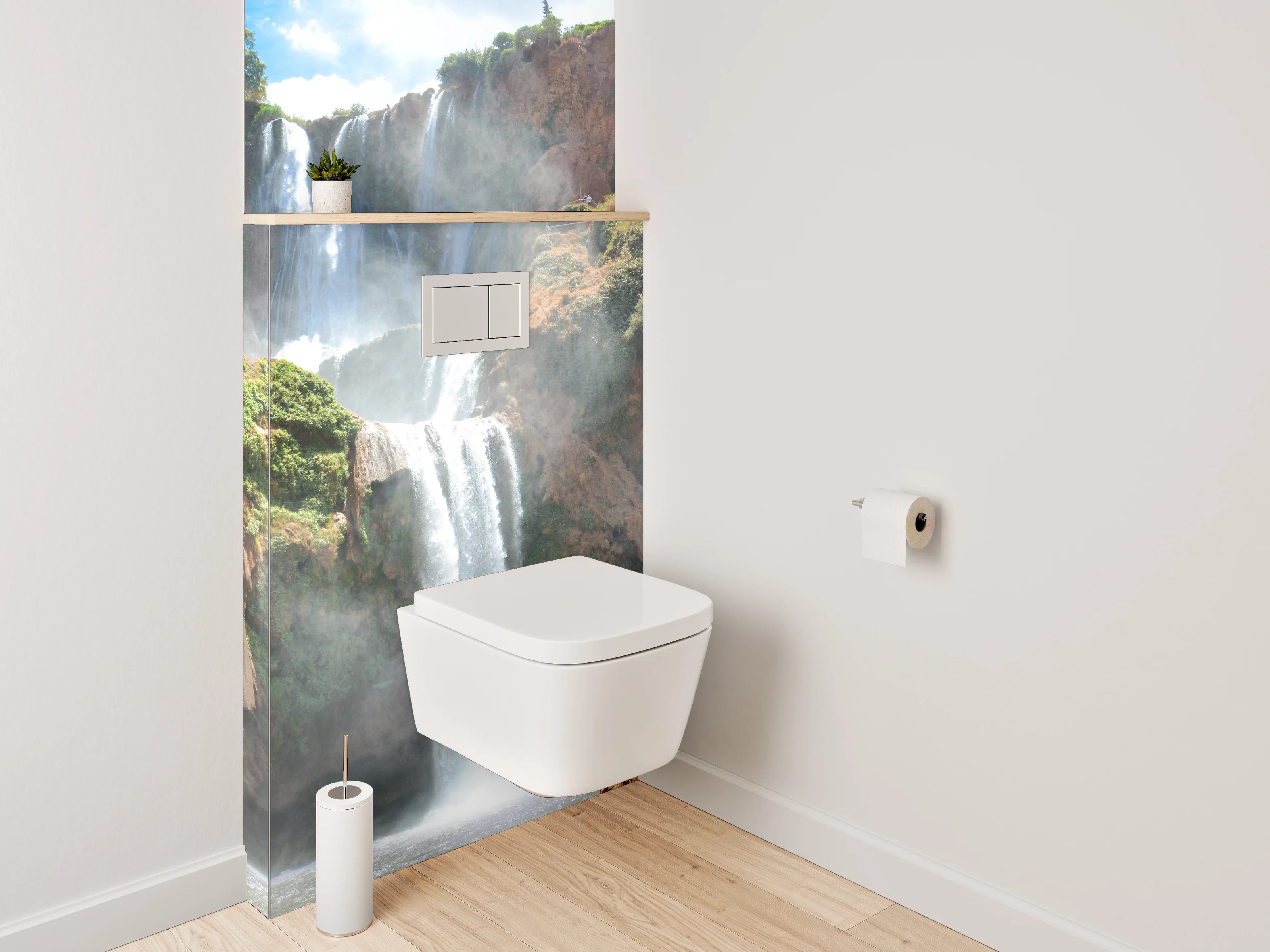 WC-Rückwand - Majestätischer Wasserfall Naturkulisse