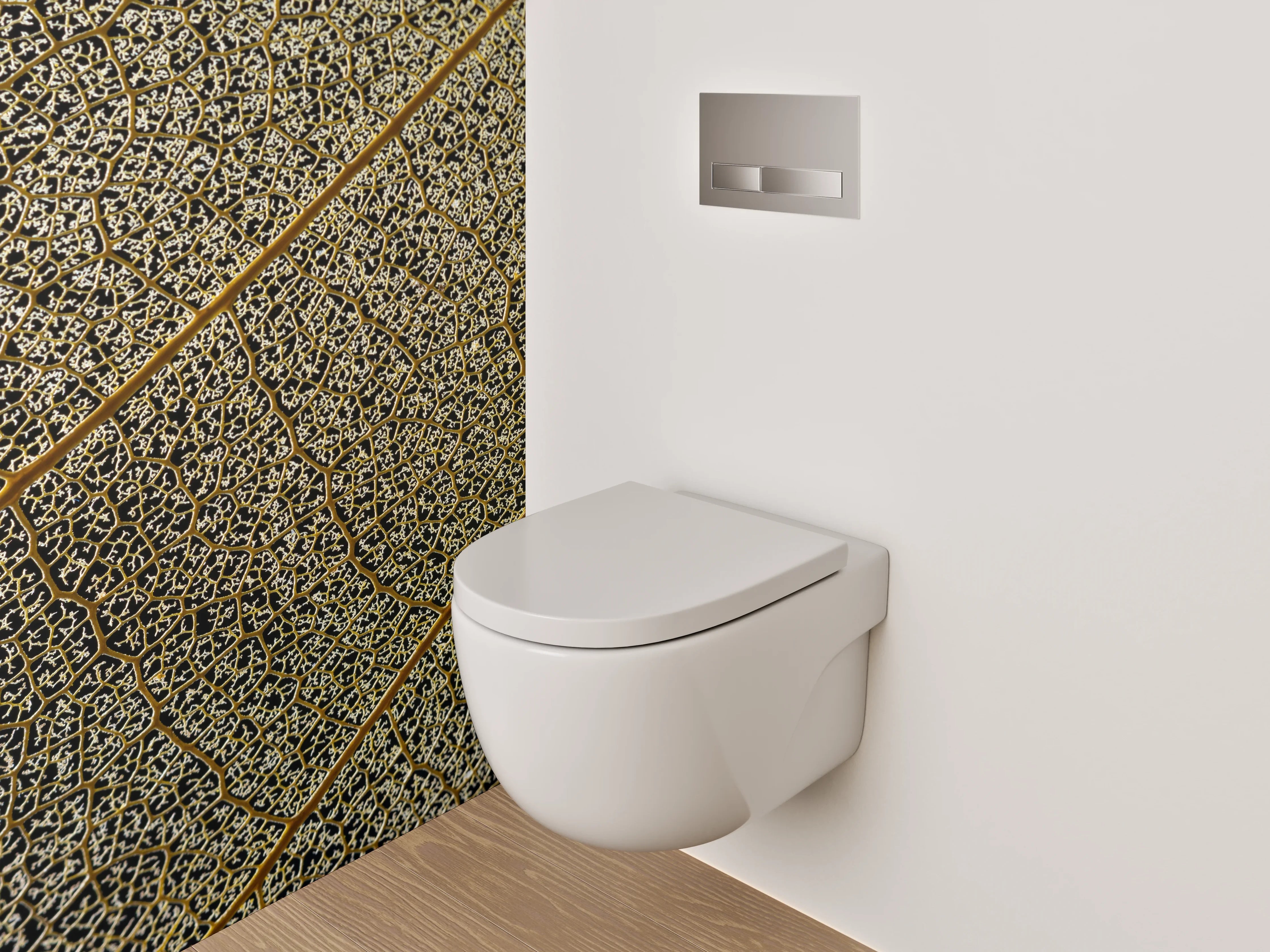 WC-Rückwand - Makro Blattstruktur Naturmuster Dekor