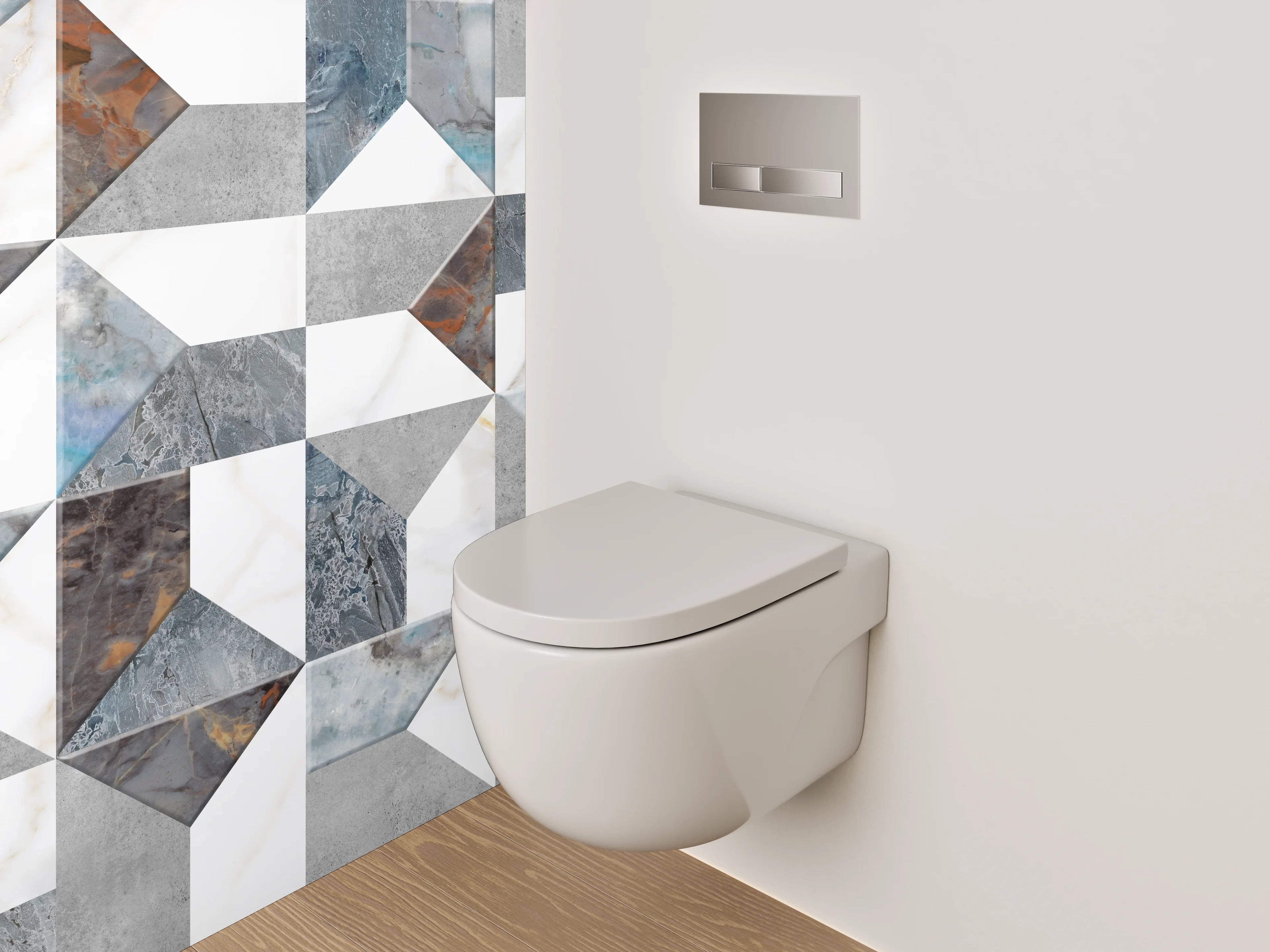 WC-Rückwand - Marmor Mosaik Muster Fliesenoptik