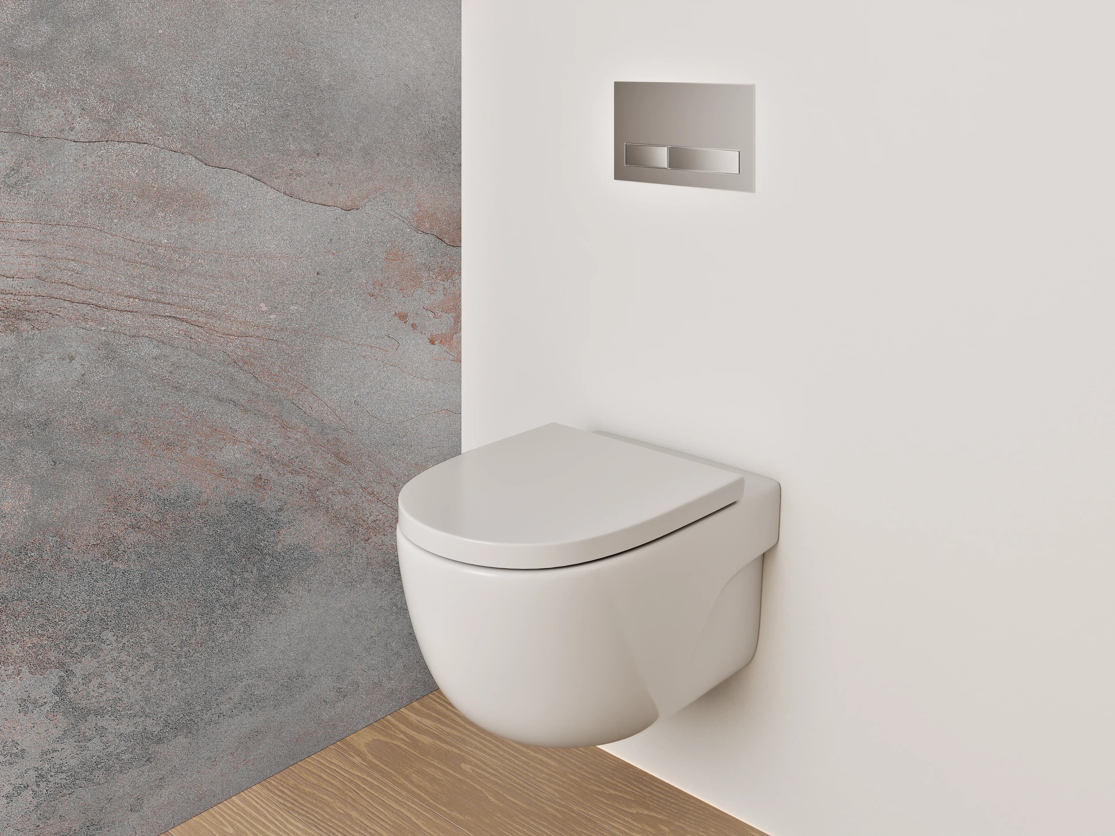 WC-Rückwand - Marmoroptik Grau-Rost Wandverkleidung