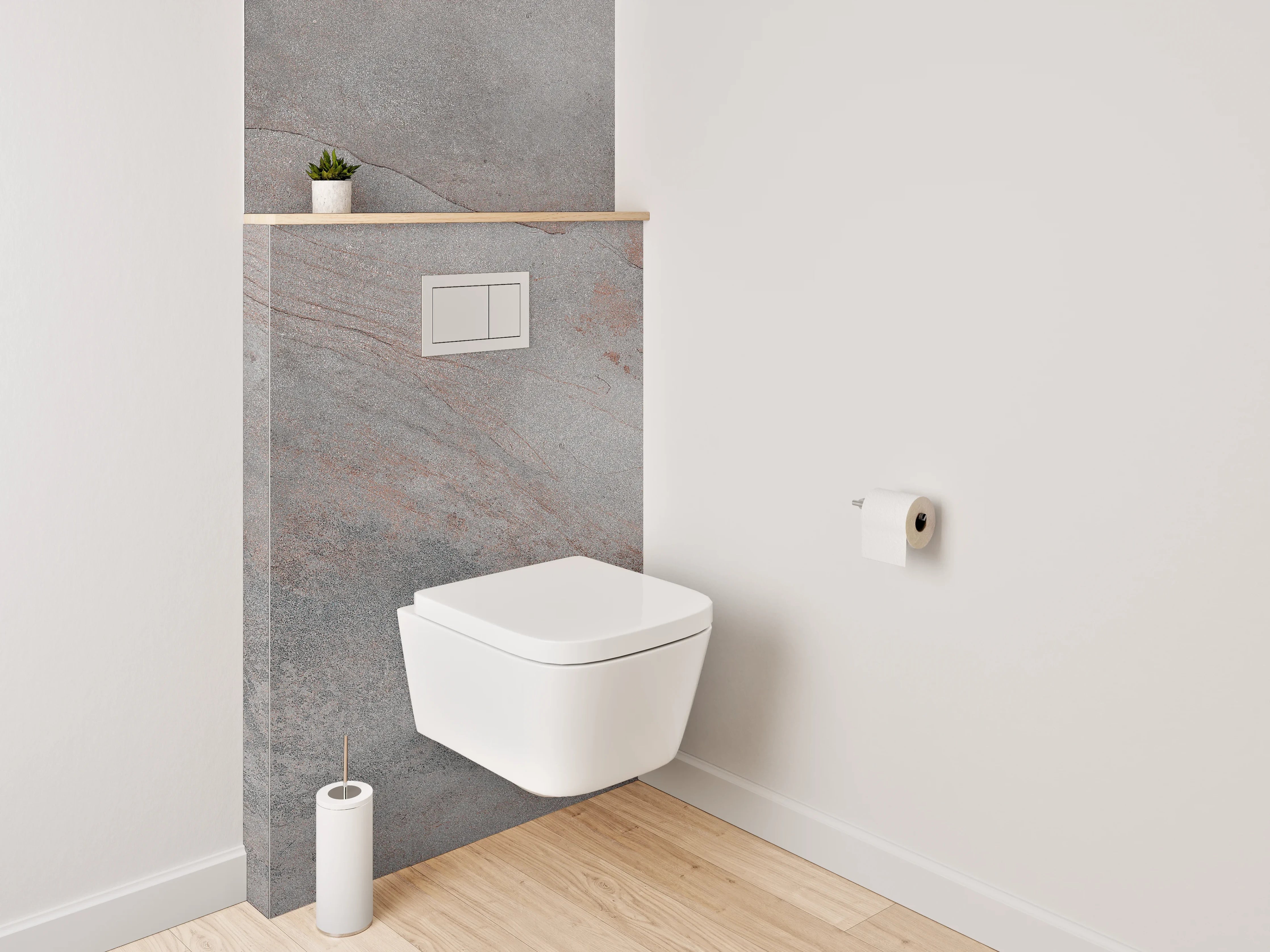 WC-Rückwand - Marmoroptik Grau-Rost Wandverkleidung