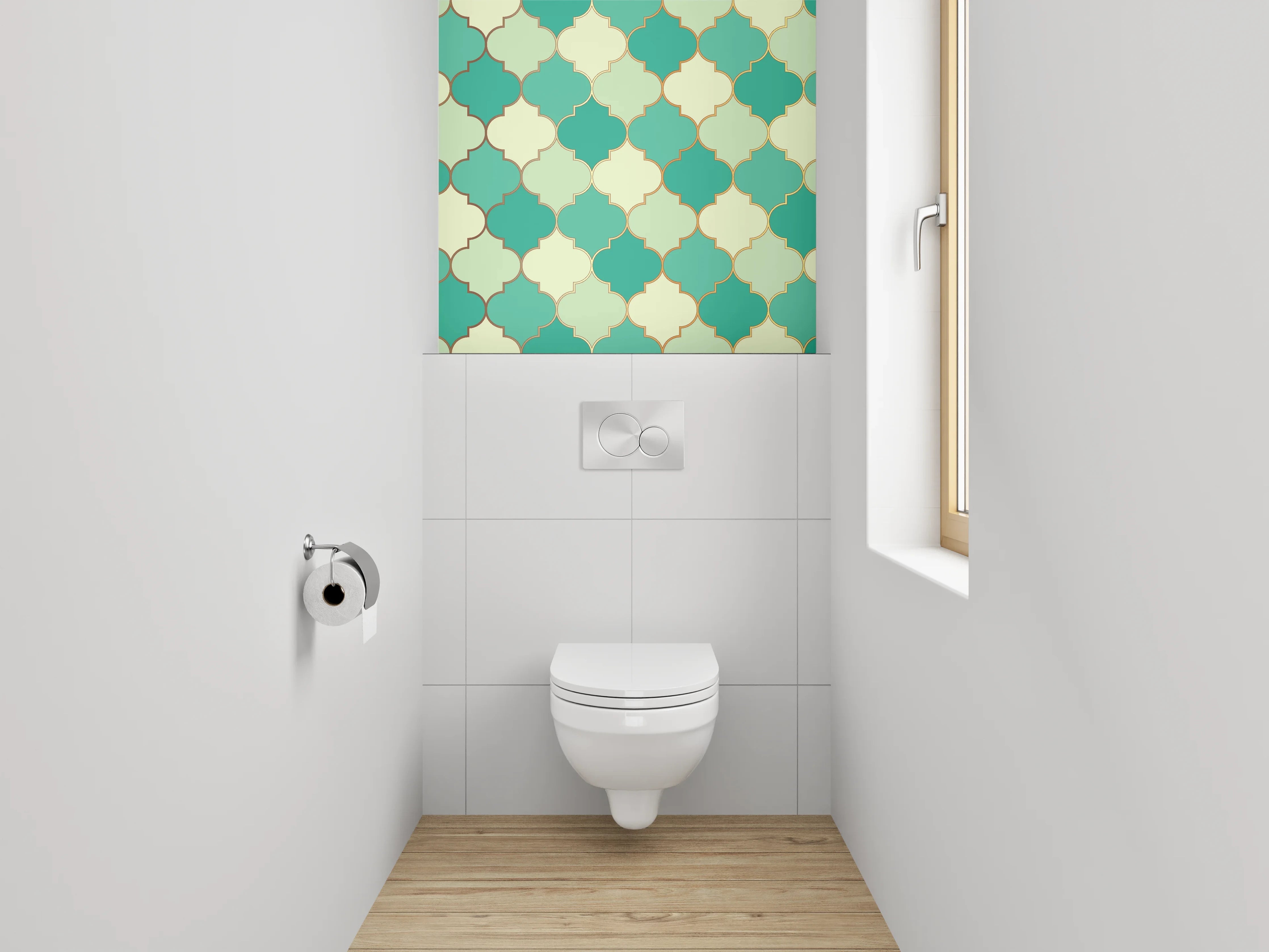 WC-Rückwand - Marokkanisches Mosaik Fliesenmuster Grün