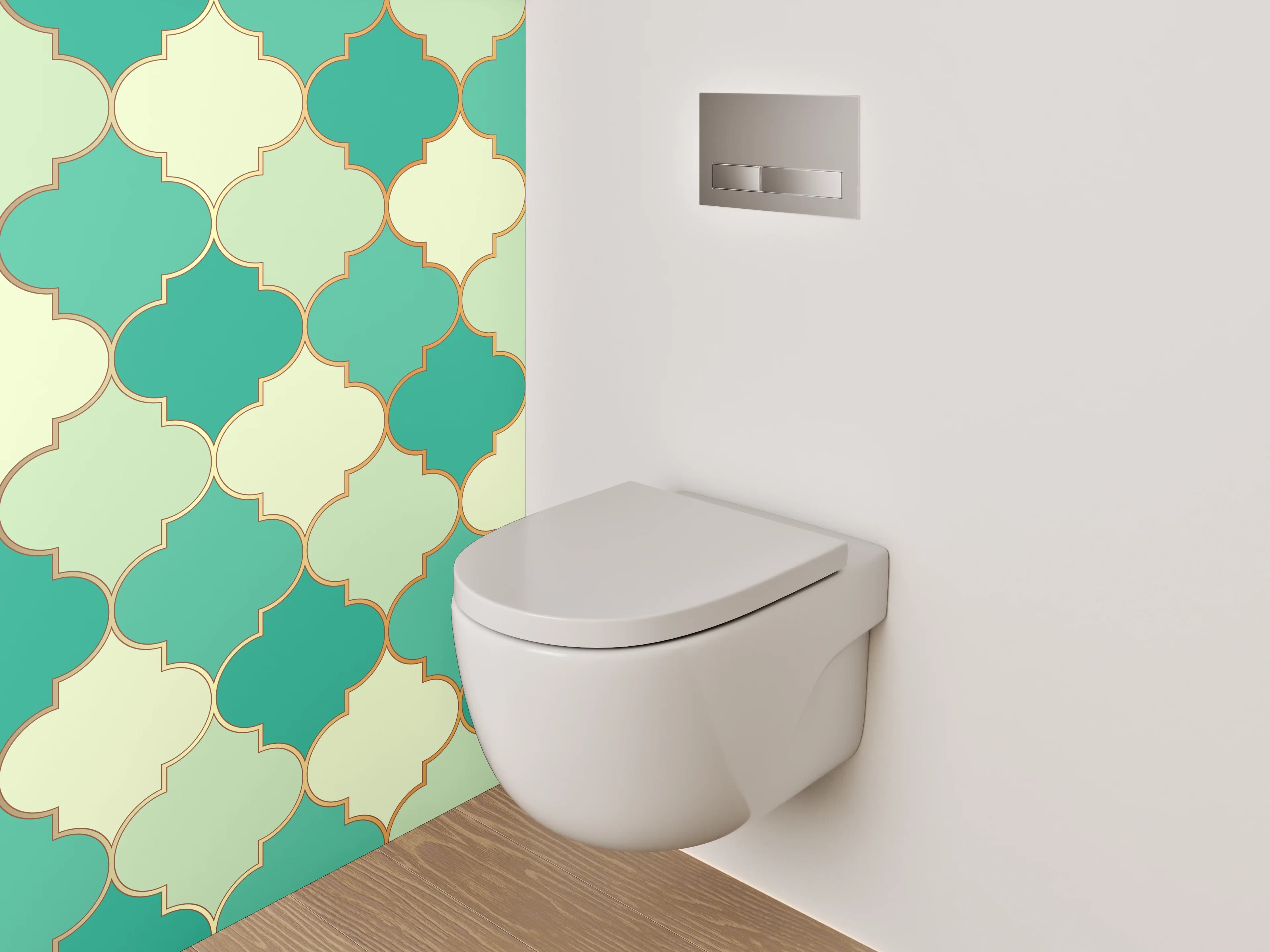 WC-Rückwand - Marokkanisches Mosaik Fliesenmuster Grün