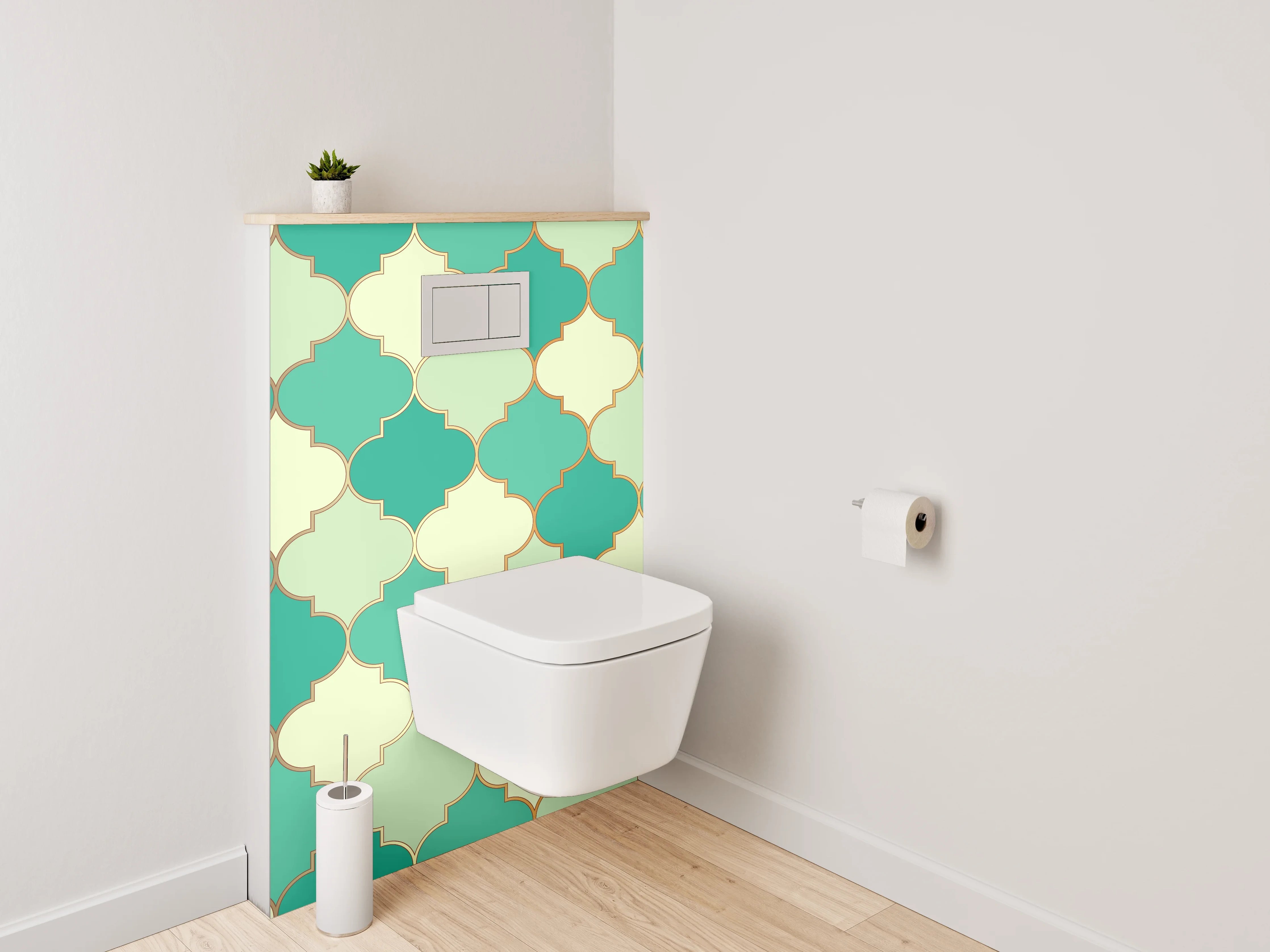 WC-Rückwand - Marokkanisches Mosaik Fliesenmuster Grün
