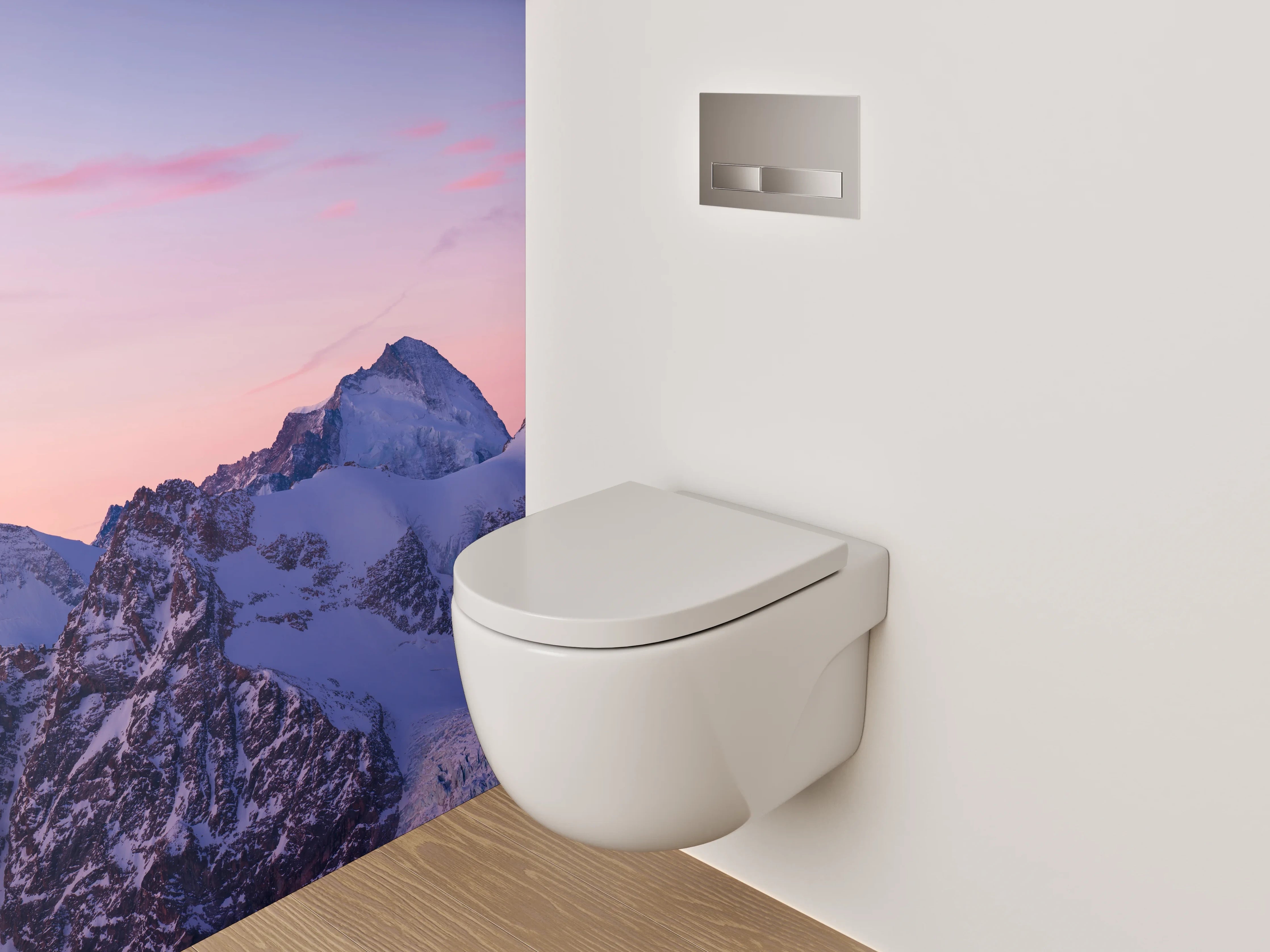 WC-Rückwand - Matterhorn Panorama Sonnenuntergang Berge