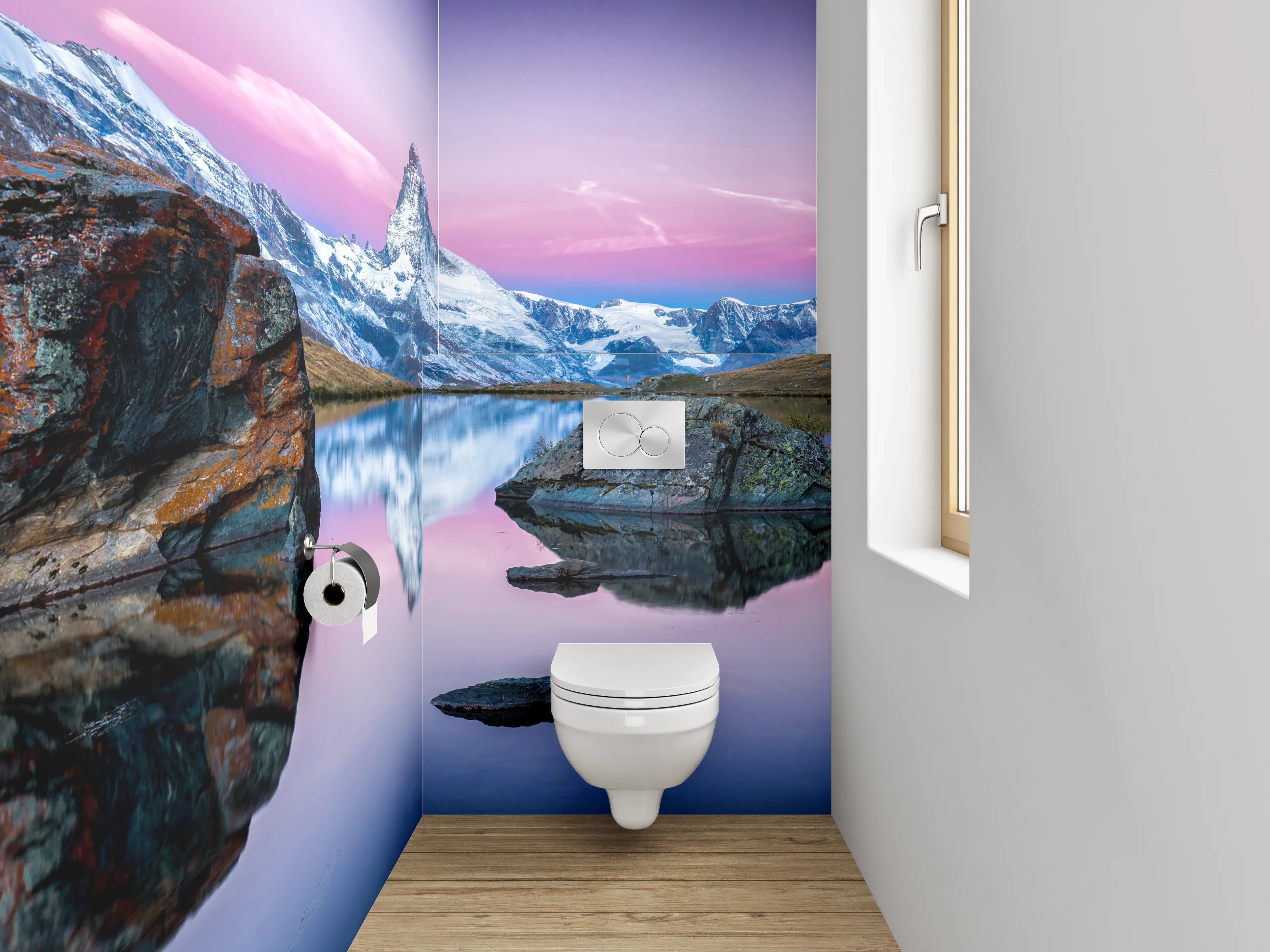 WC-Rückwand - Matterhorn im Morgenlicht Panorama
