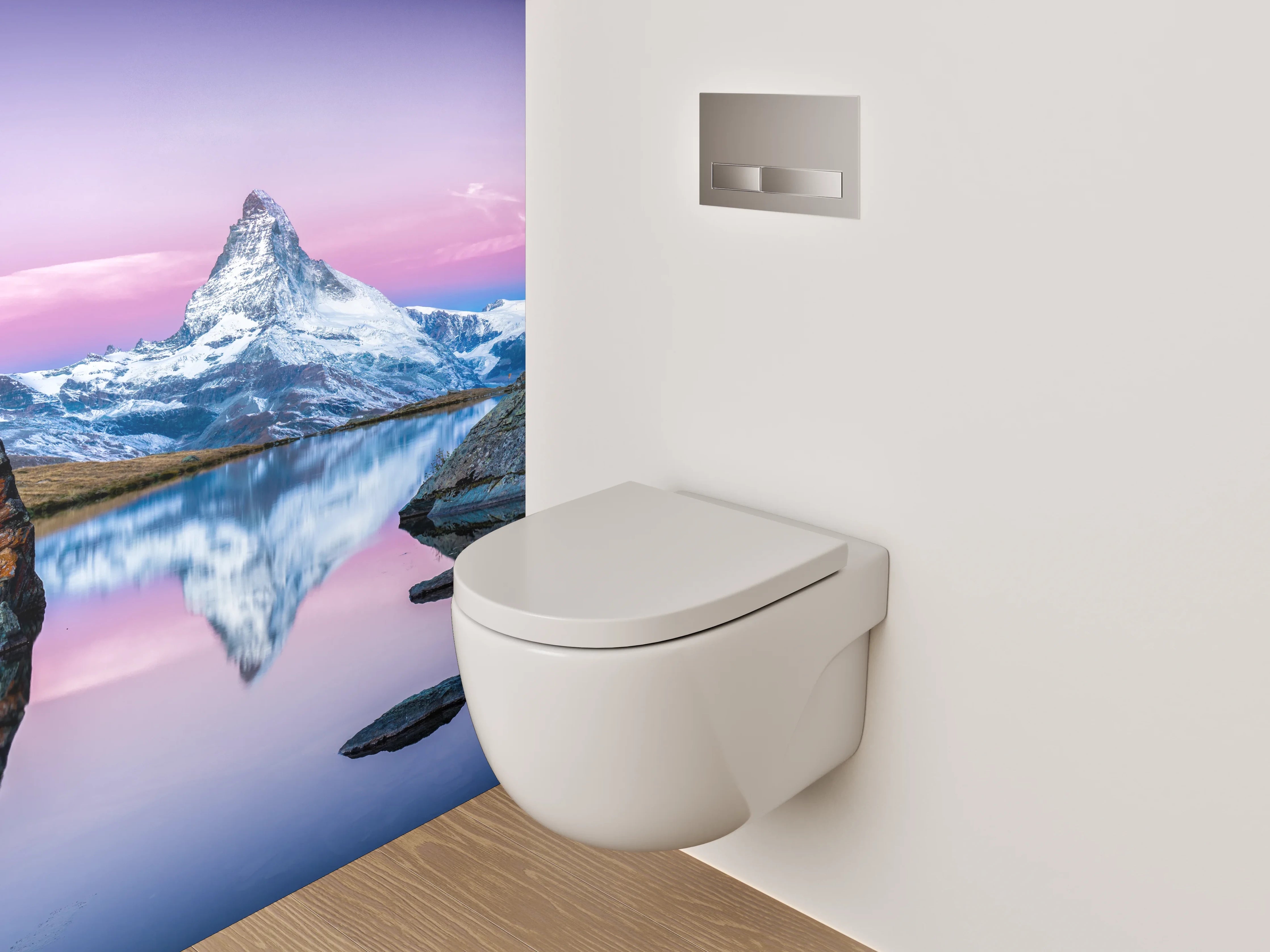 WC-Rückwand - Matterhorn im Morgenlicht Panorama