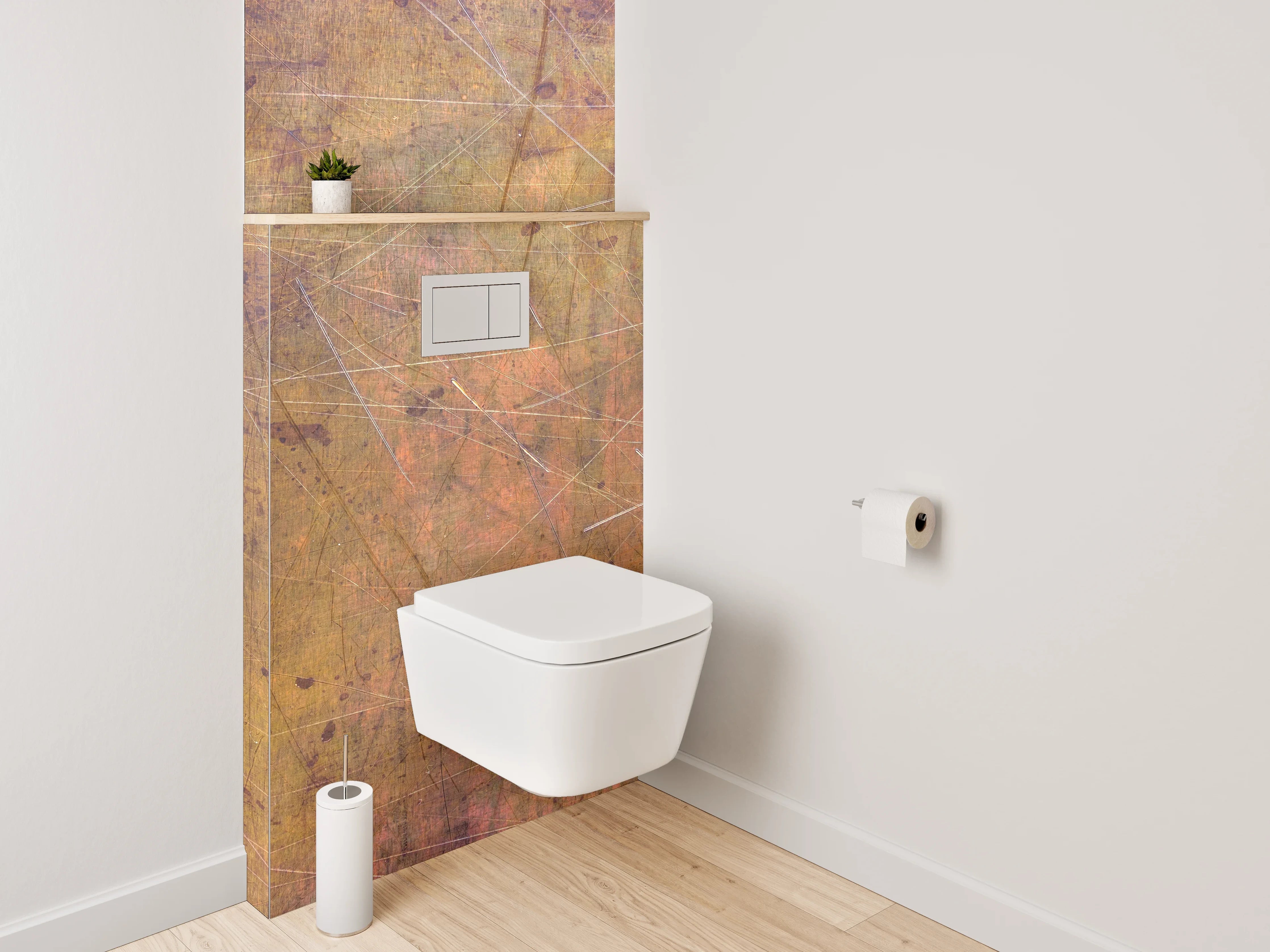 WC-Rückwand - Metall Kratzer Patina Textur