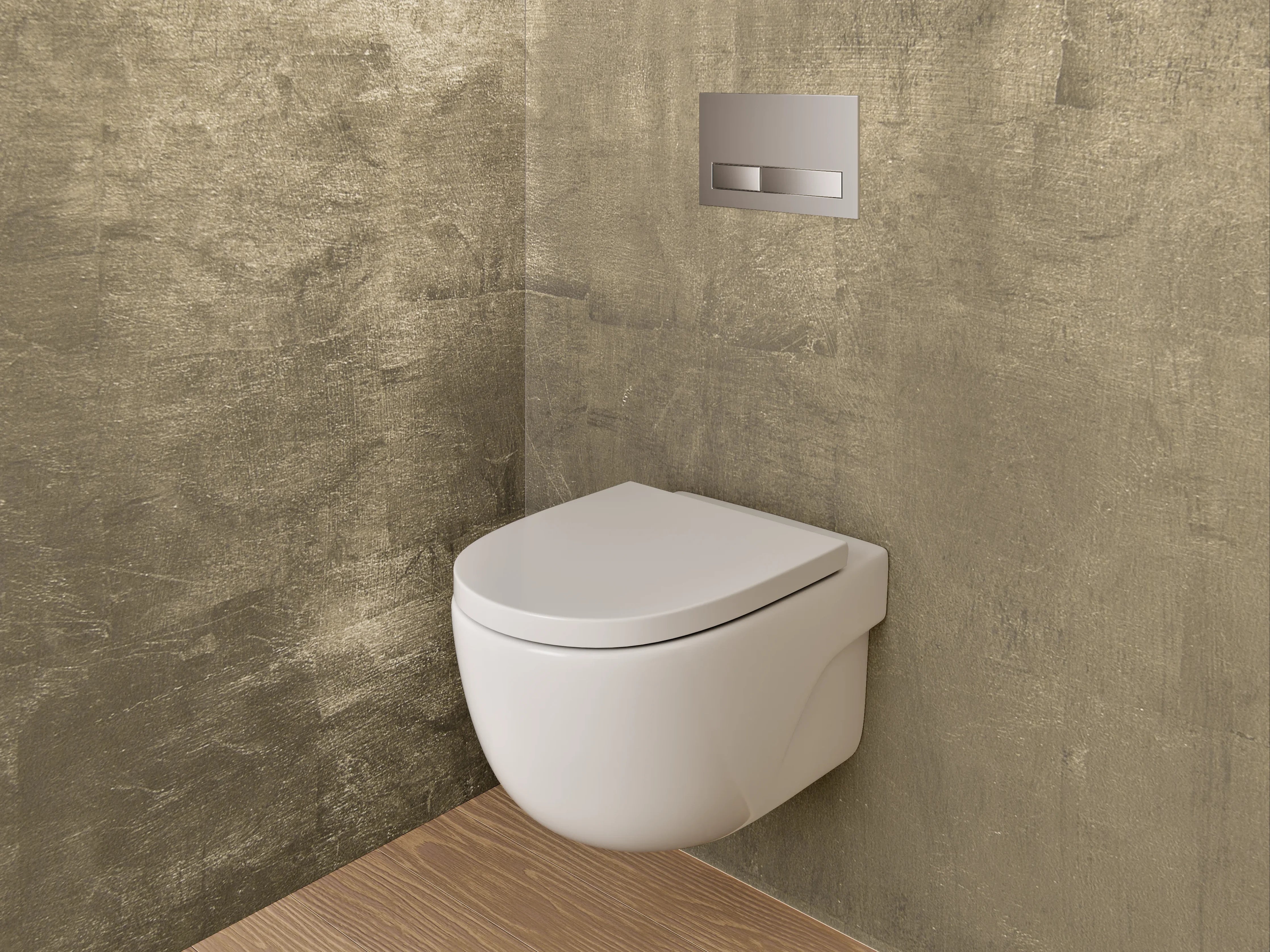 WC-Rückwand - Metallisch goldene Struktur-Optik