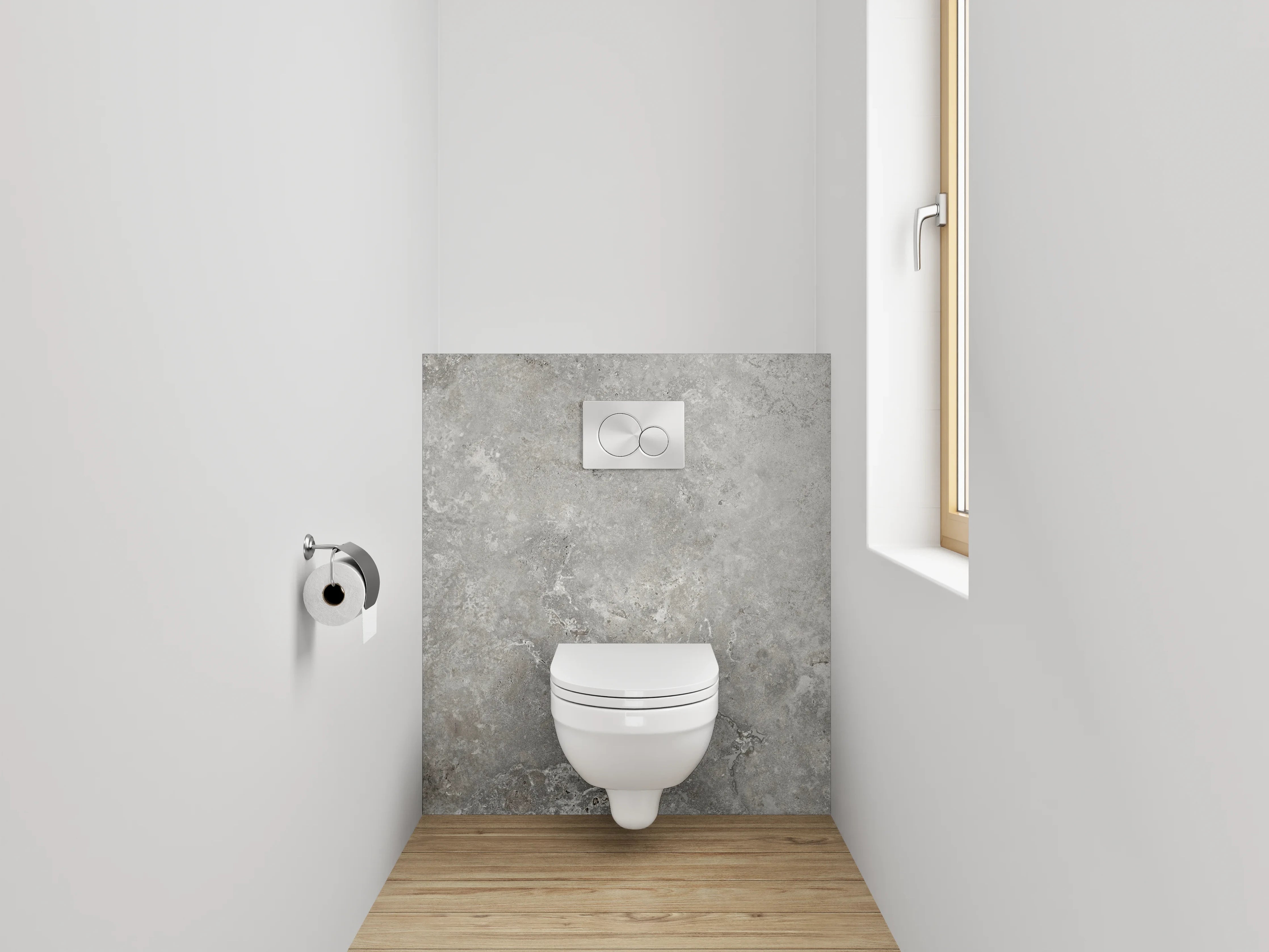 WC-Rückwand - Moderne Betonoptik Grau Wandverkleidung