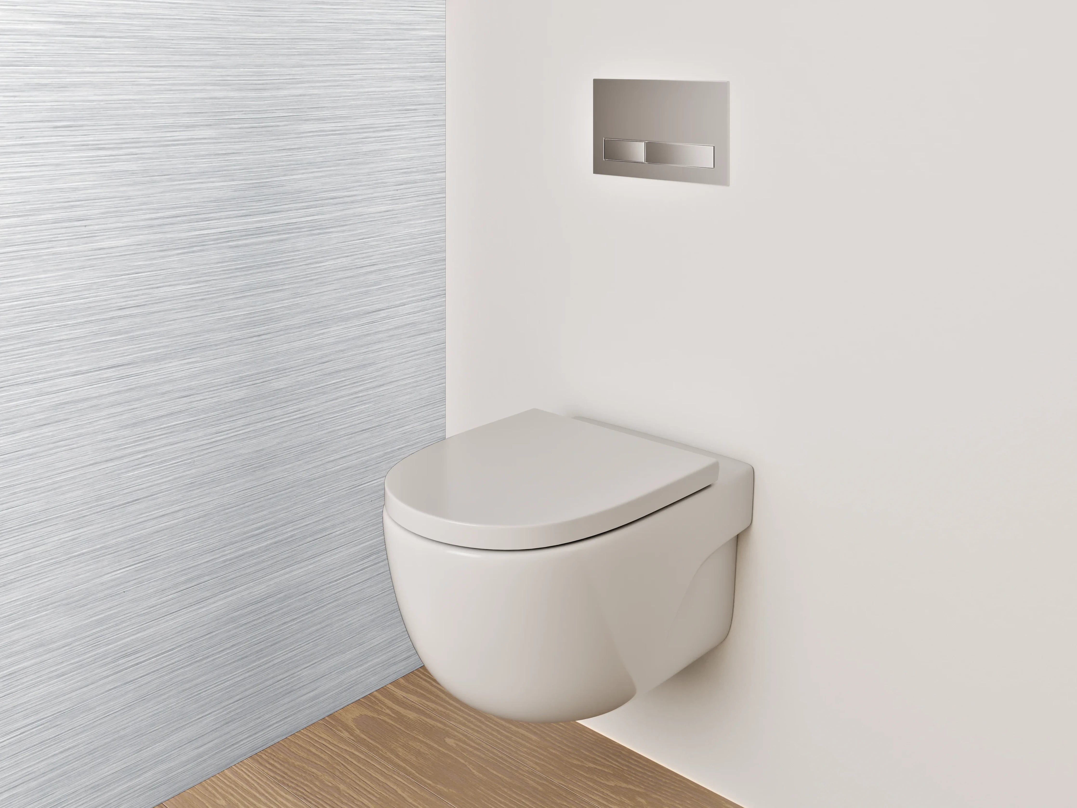 WC-Rückwand - Moderne Edelstahl-Oberfläche