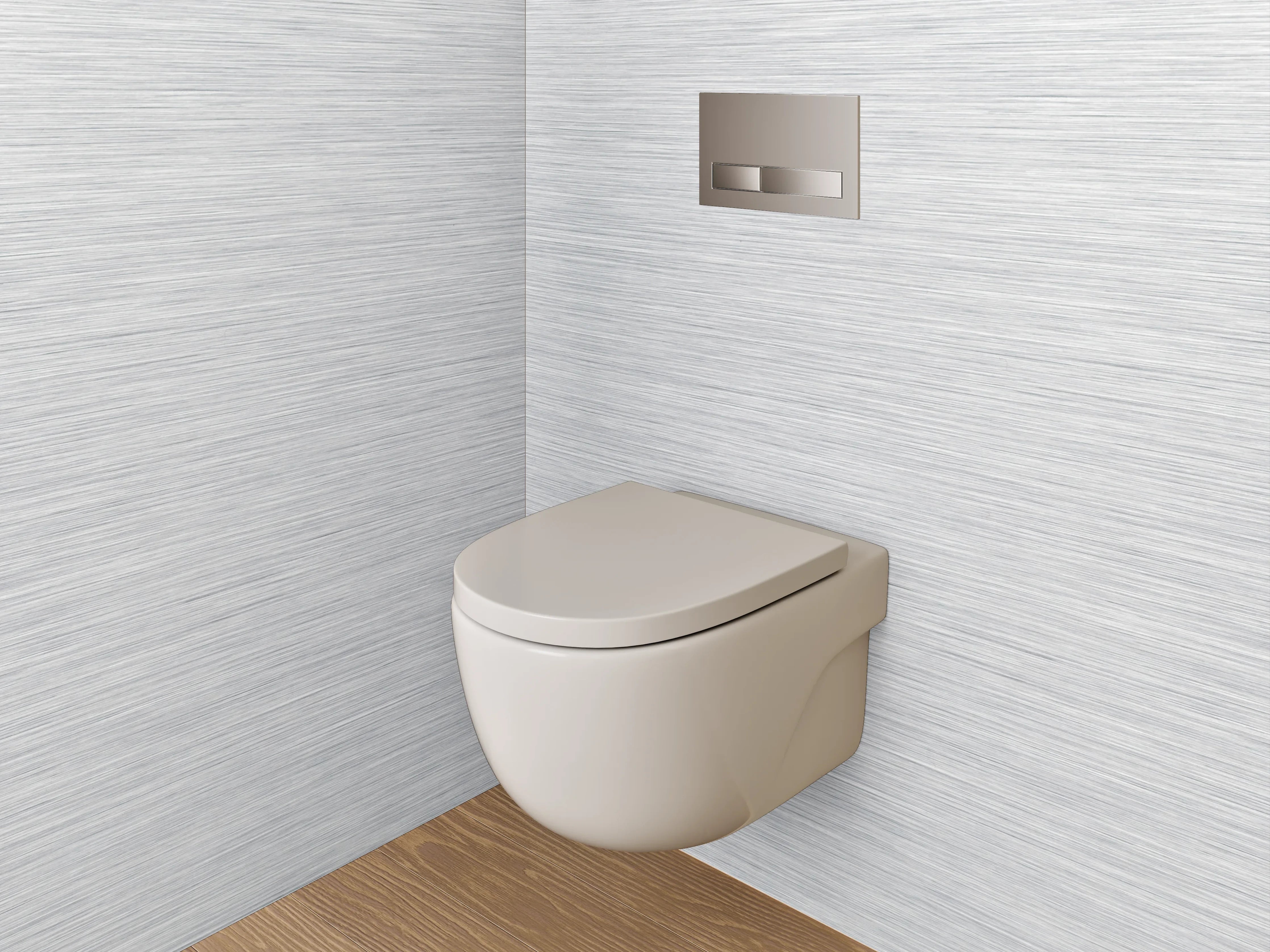 WC-Rückwand - Moderne Edelstahl-Oberfläche