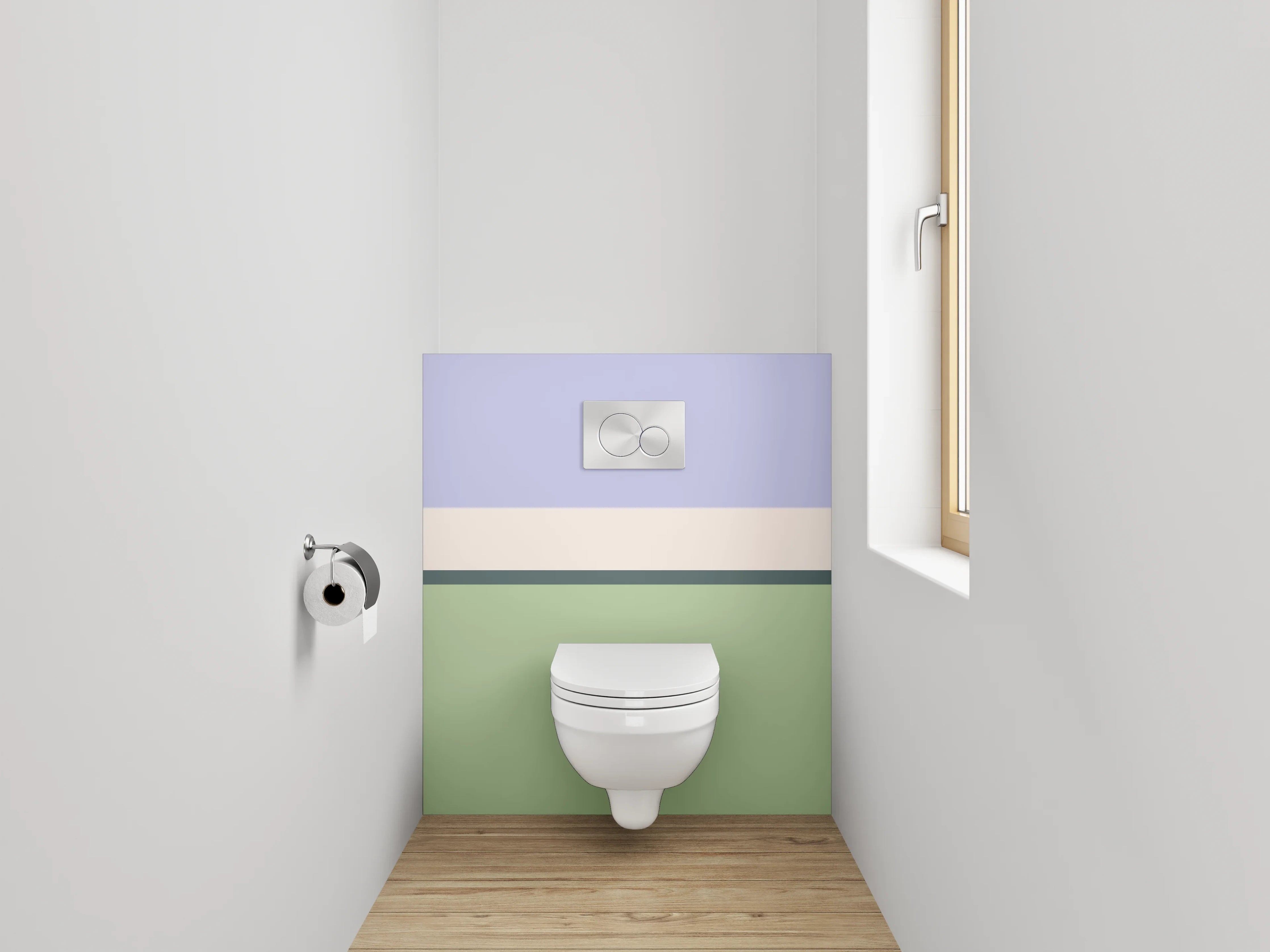WC-Rückwand - Moderne Farbflächen Abstrakt Pastell