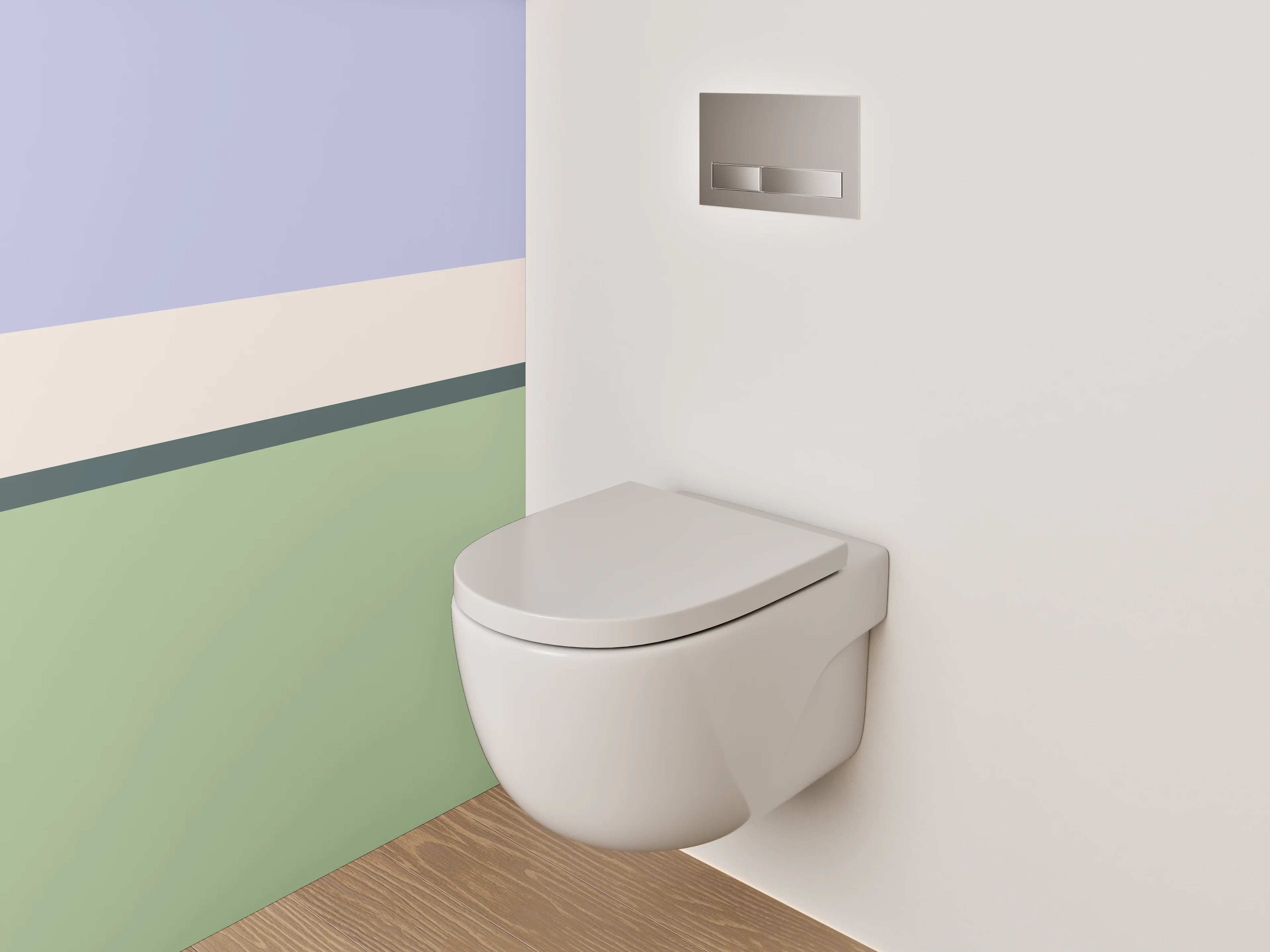 WC-Rückwand - Moderne Farbflächen Abstrakt Pastell
