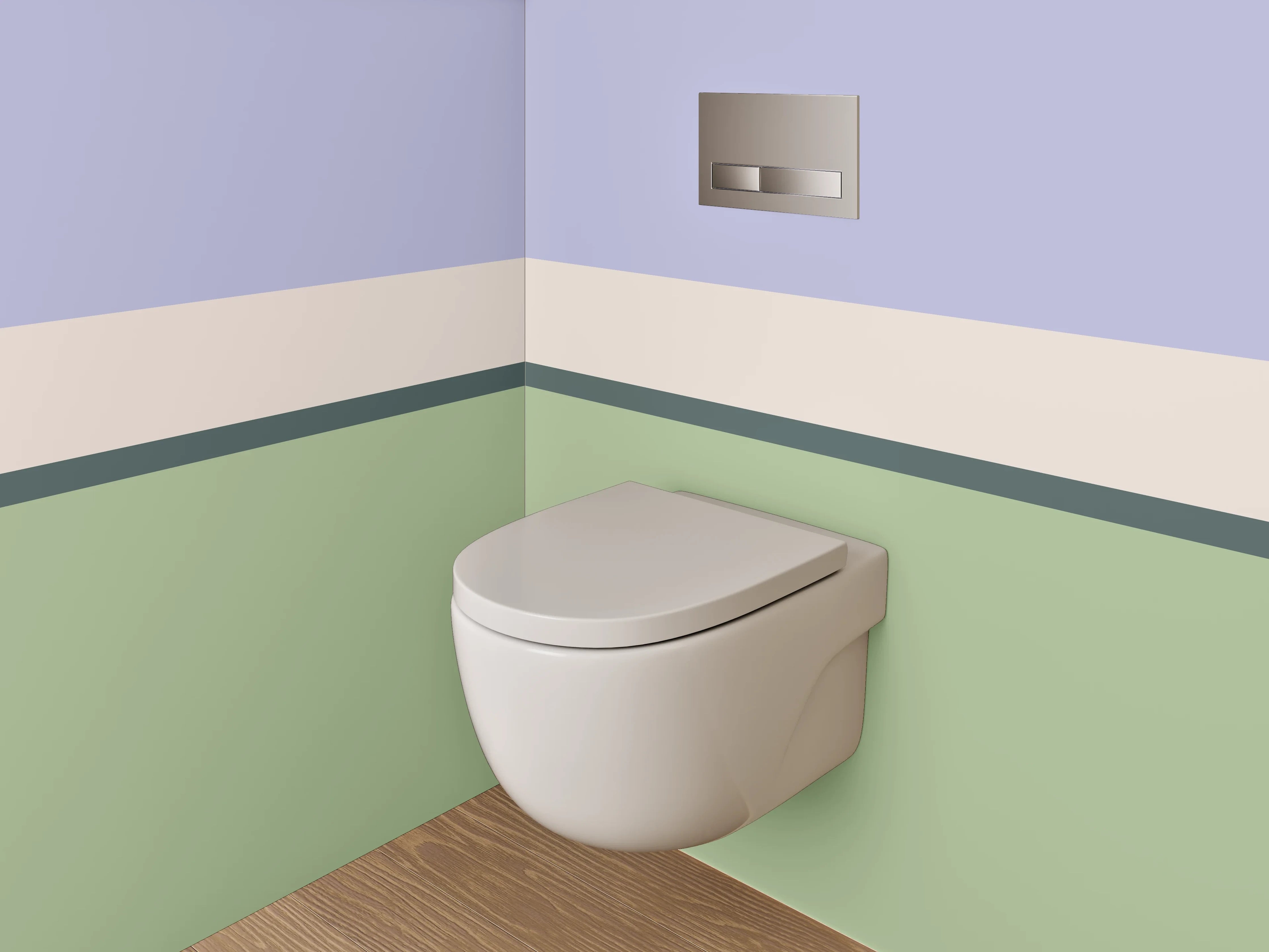 WC-Rückwand - Moderne Farbflächen Abstrakt Pastell