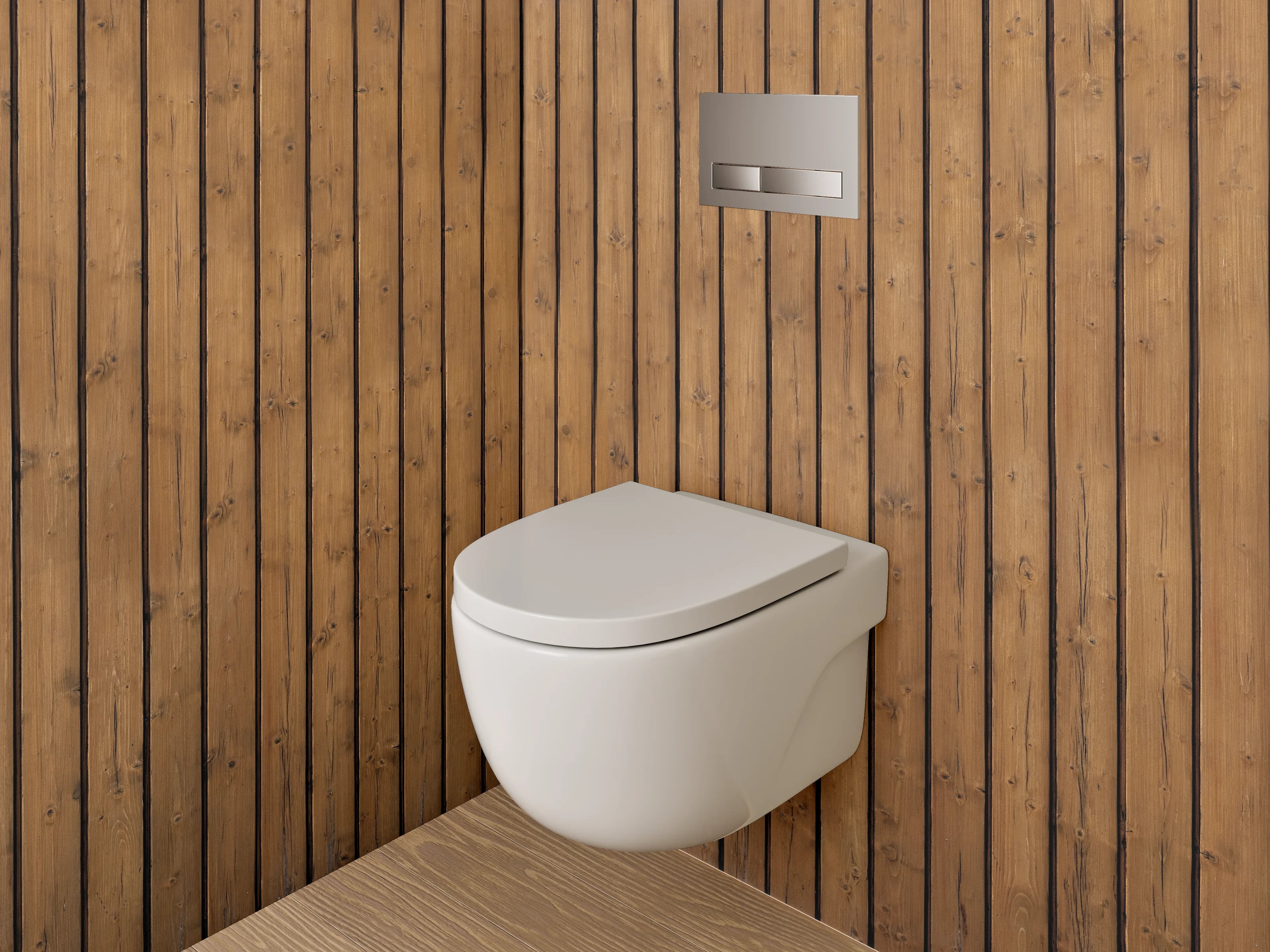 WC-Rückwand - Moderne Holzpaneel-Wandstruktur Braun