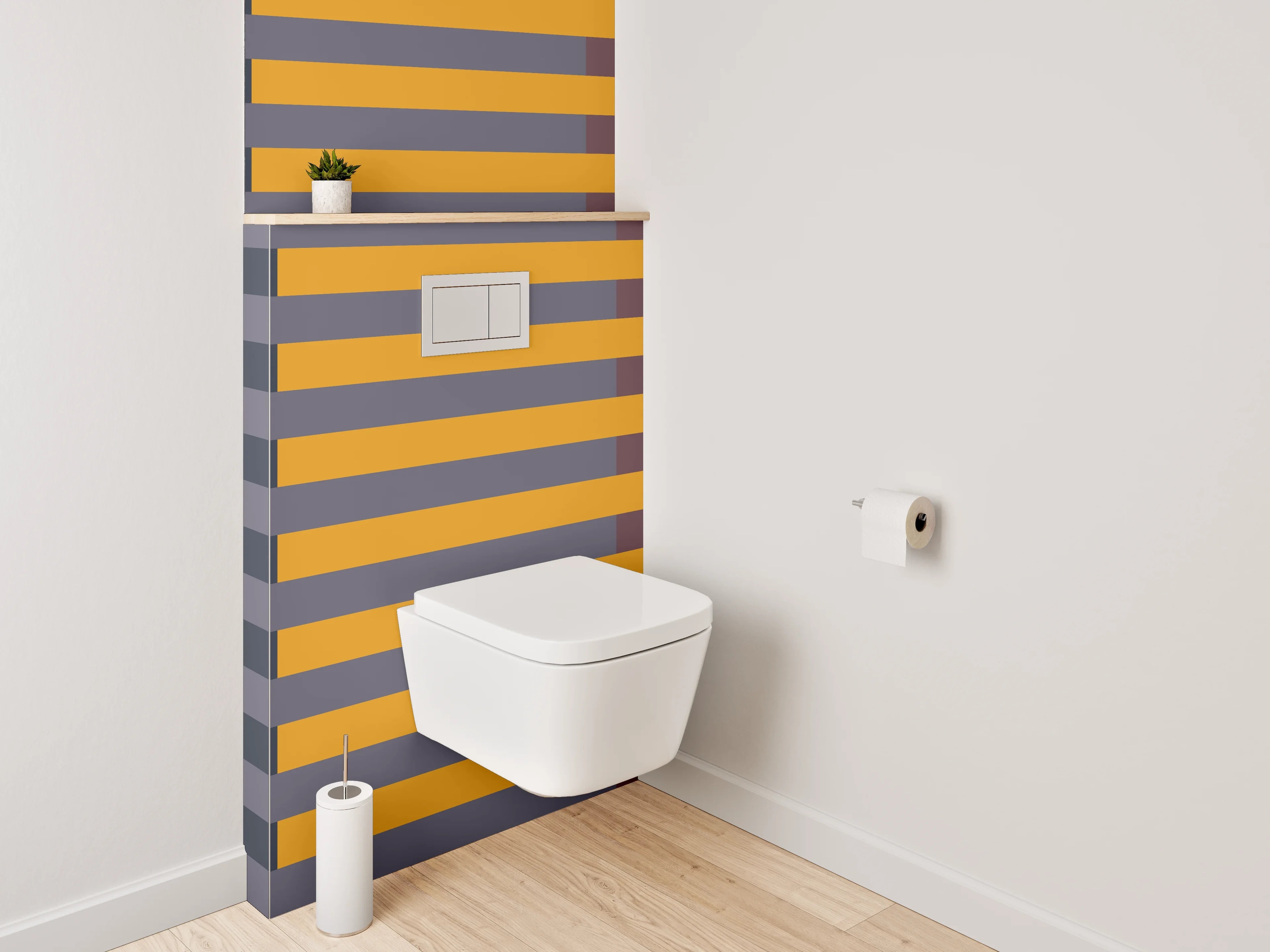 WC-Rückwand - Moderne geometrische Liniengestaltung