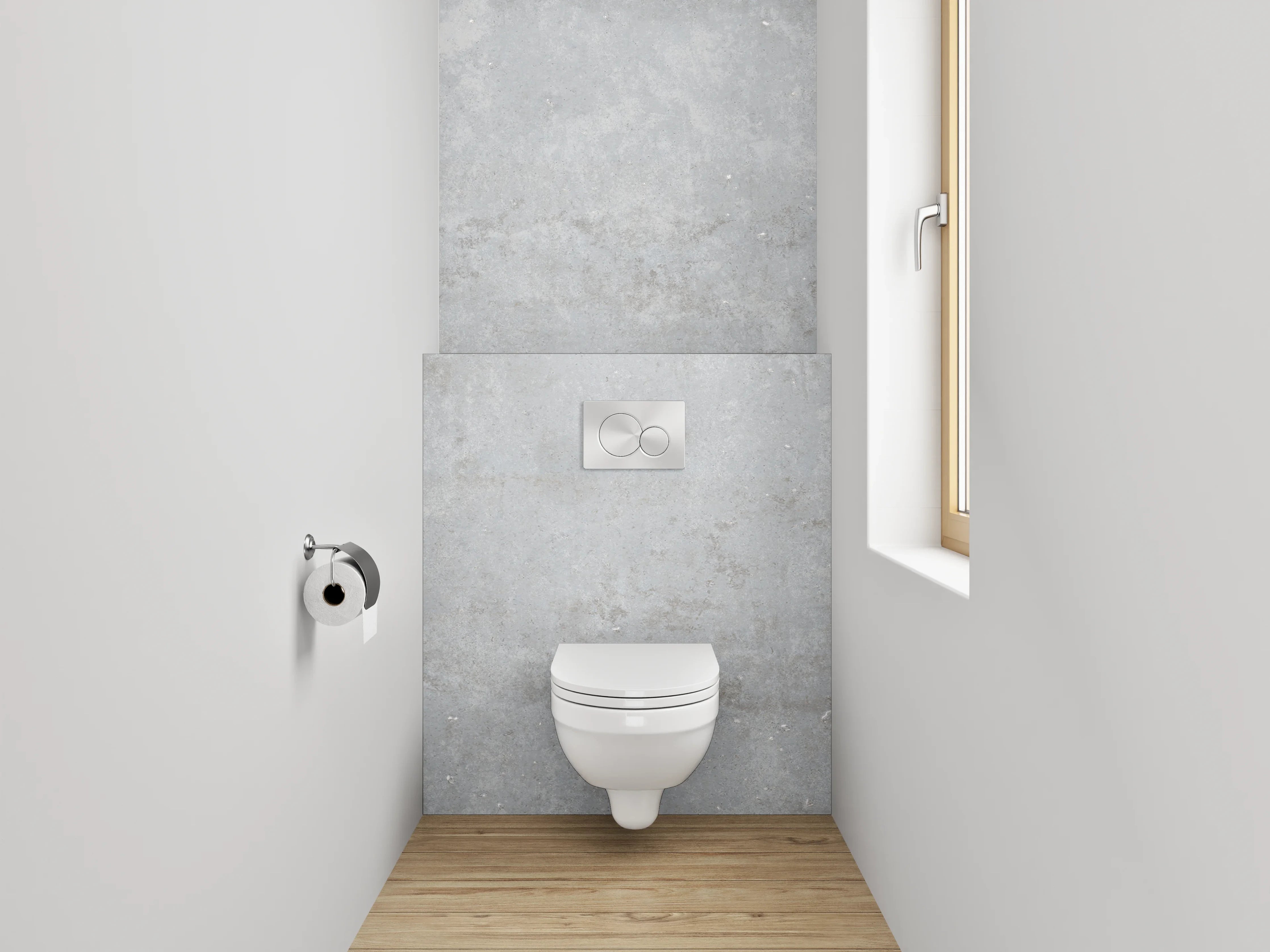 WC-Rückwand - Moderne graue Fliesen für stilvolles Zuhause