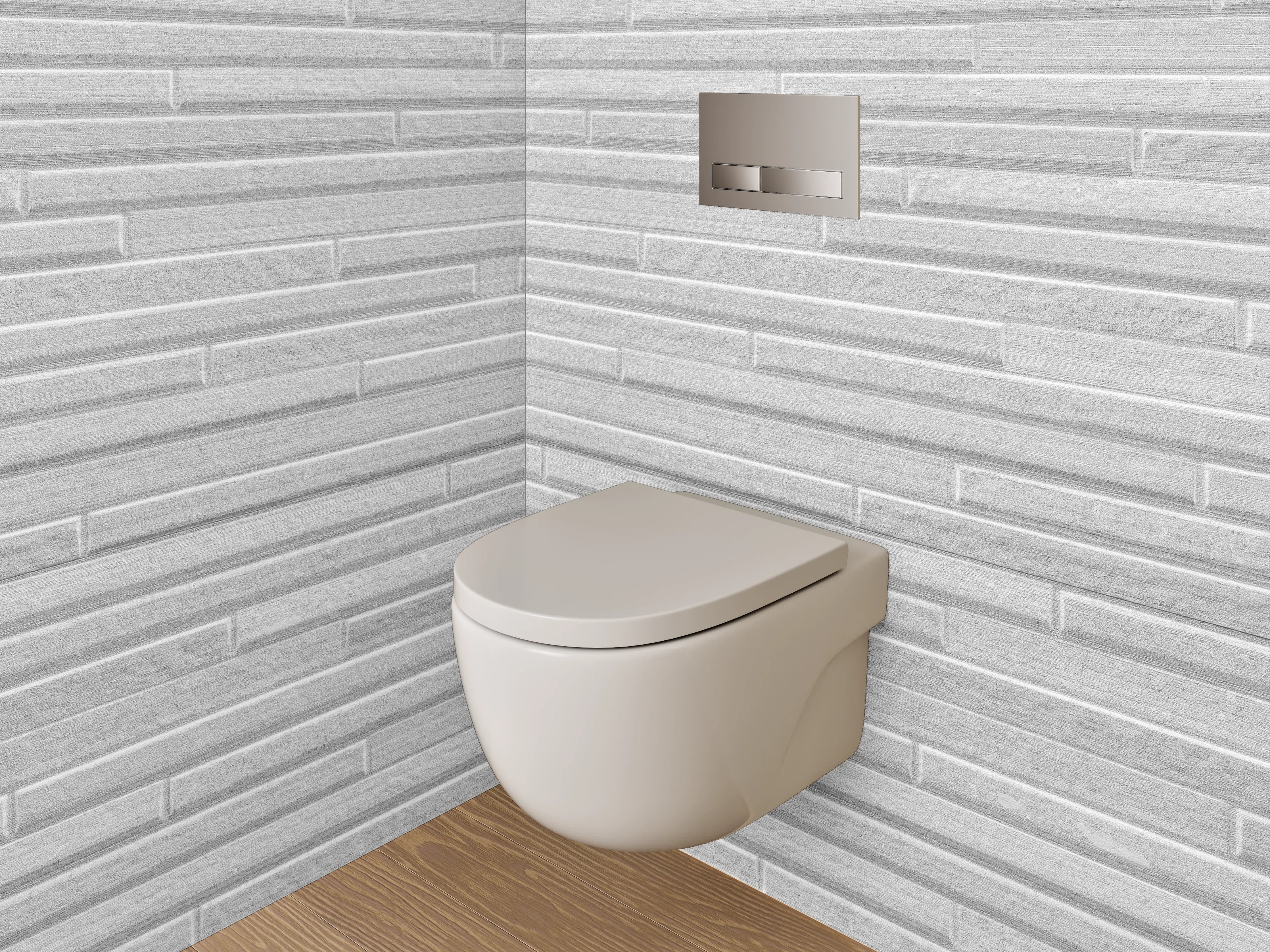 WC-Rückwand - Moderne weiße Fliesenstruktur für Bad