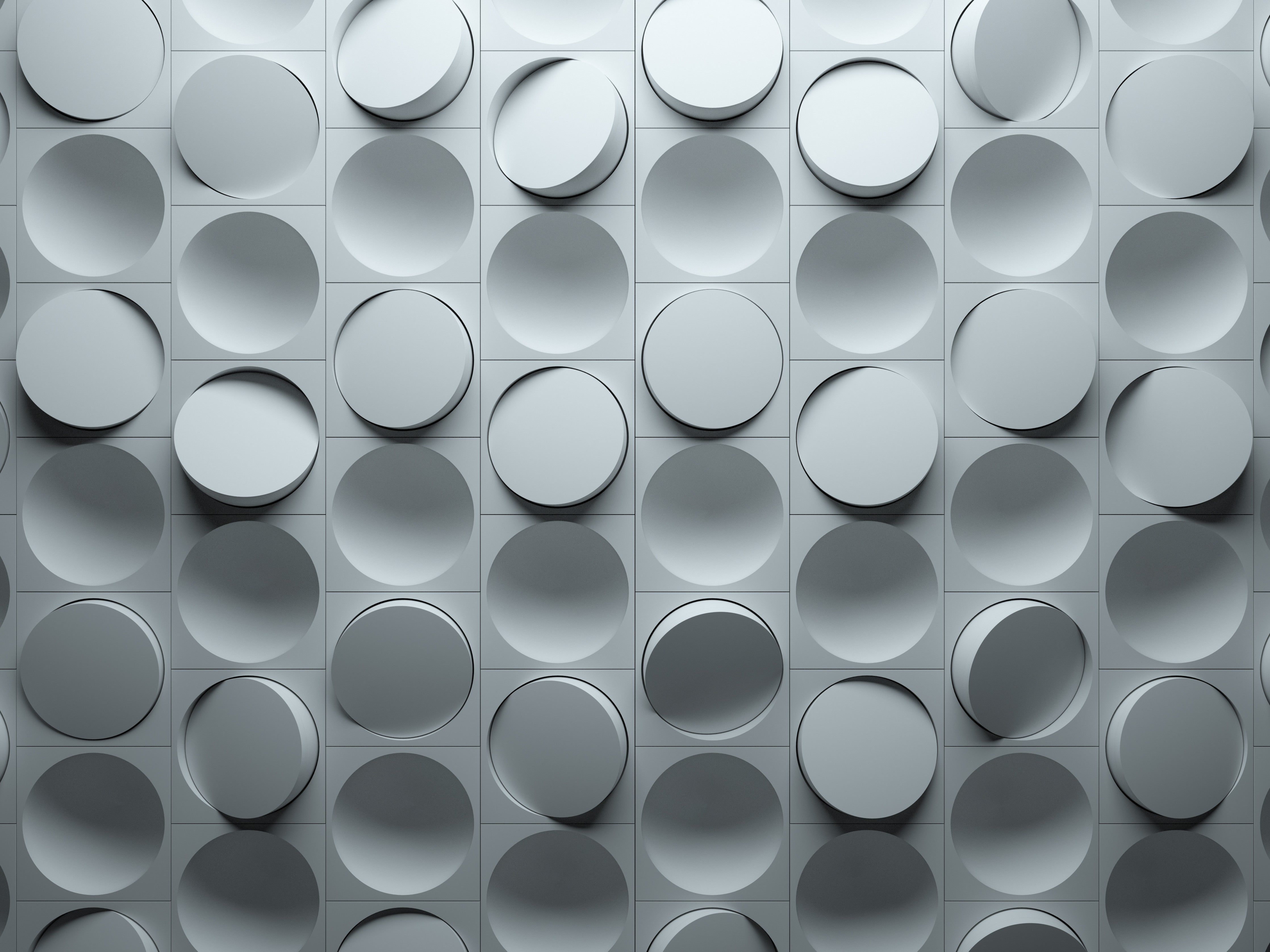 WC-Rückwand-Modernes 3D Kreismuster in Grau-Weiß