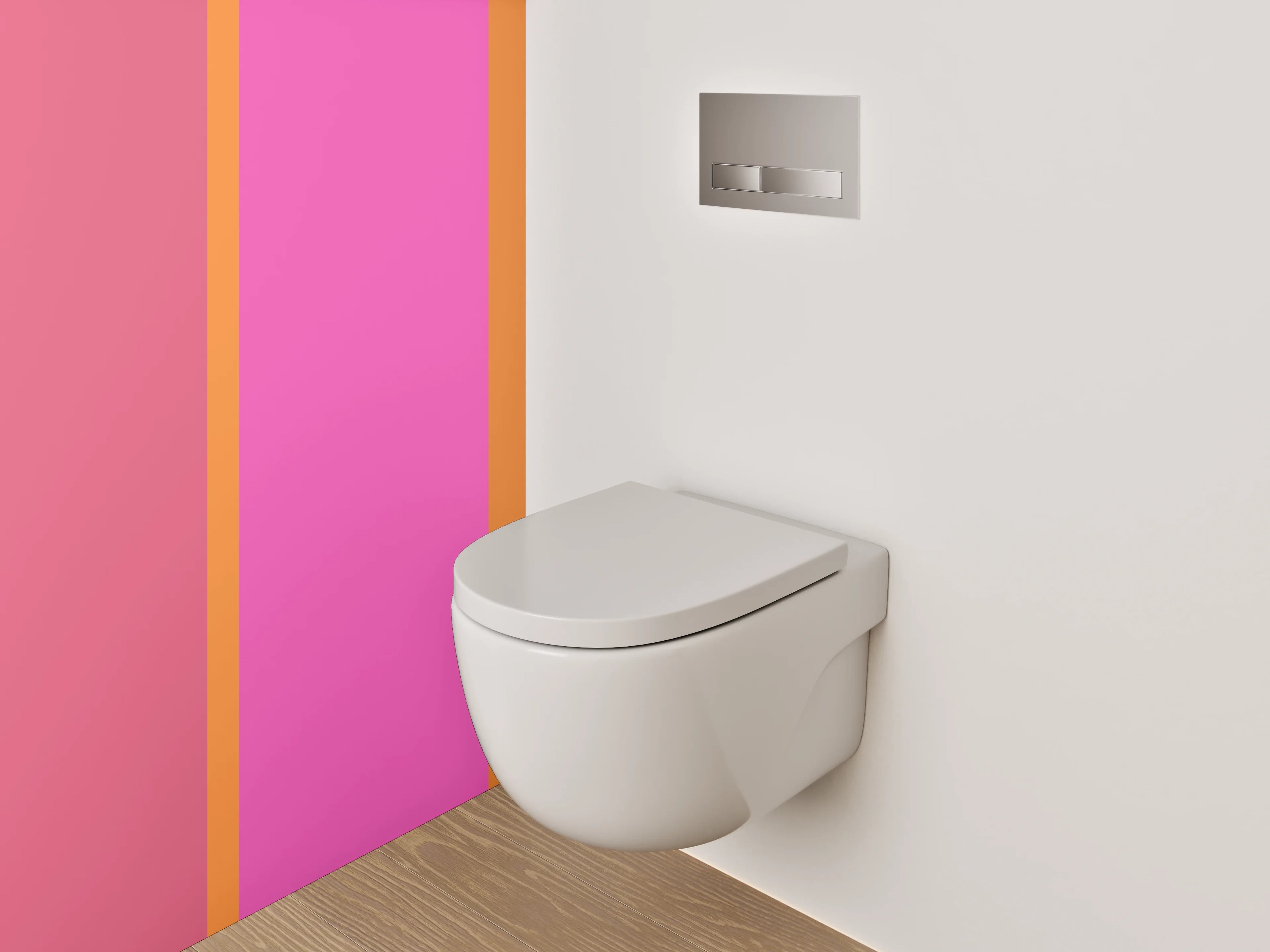 WC-Rückwand - Modernes Farbspiel Streifenoptik