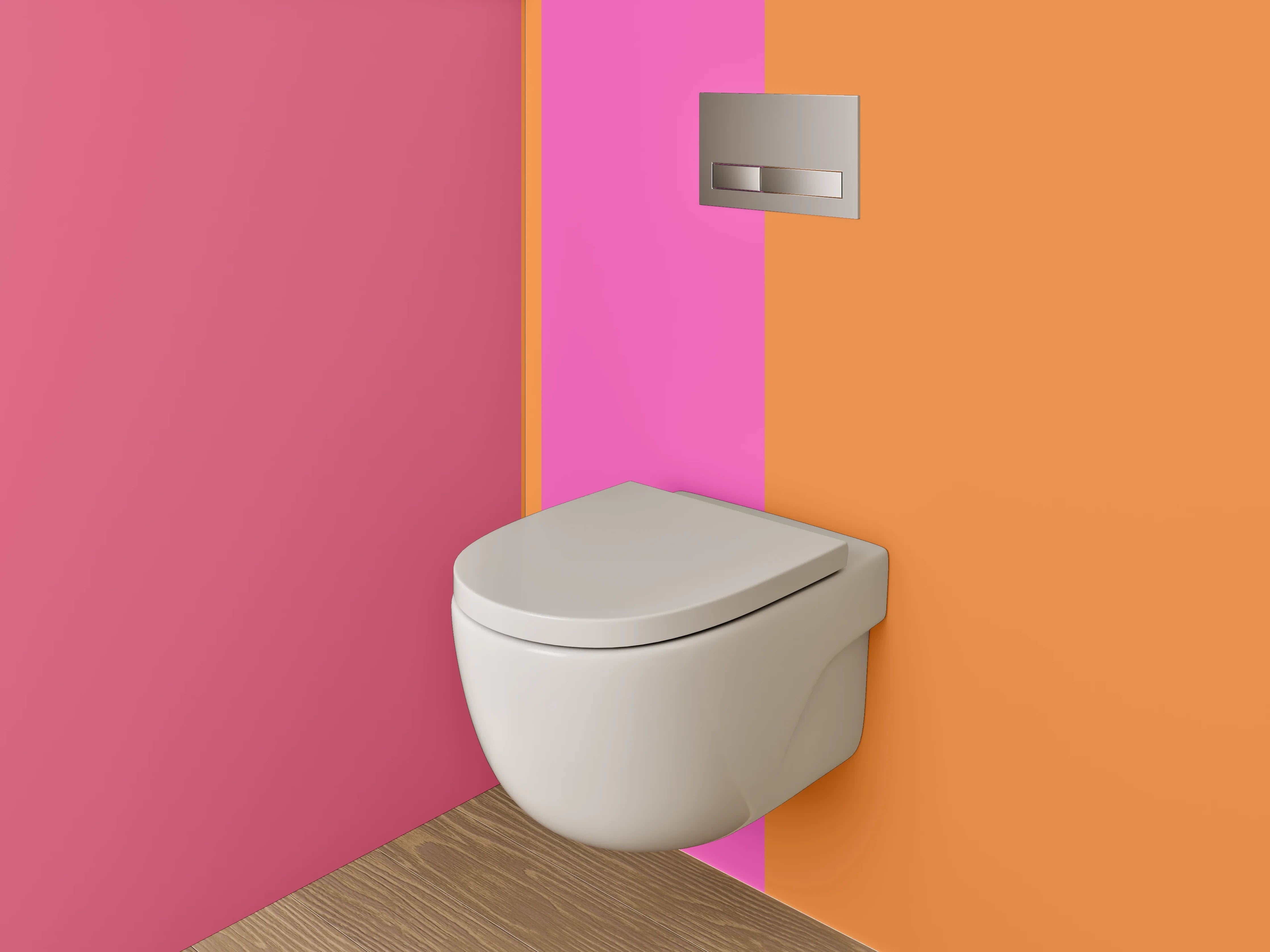 WC-Rückwand - Modernes Farbspiel Streifenoptik
