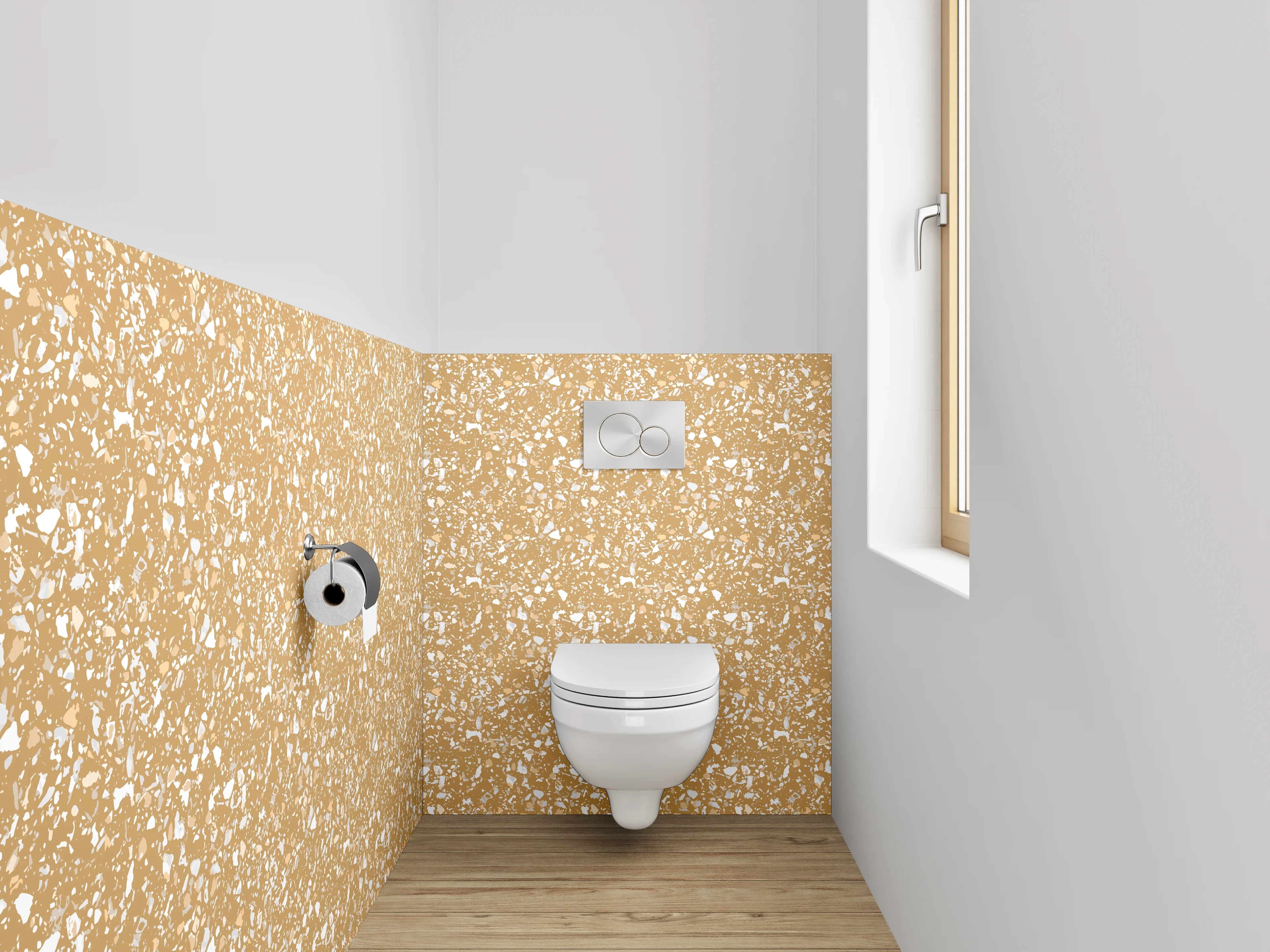 WC-Rückwand - Modernes Mosaik Beige Muster