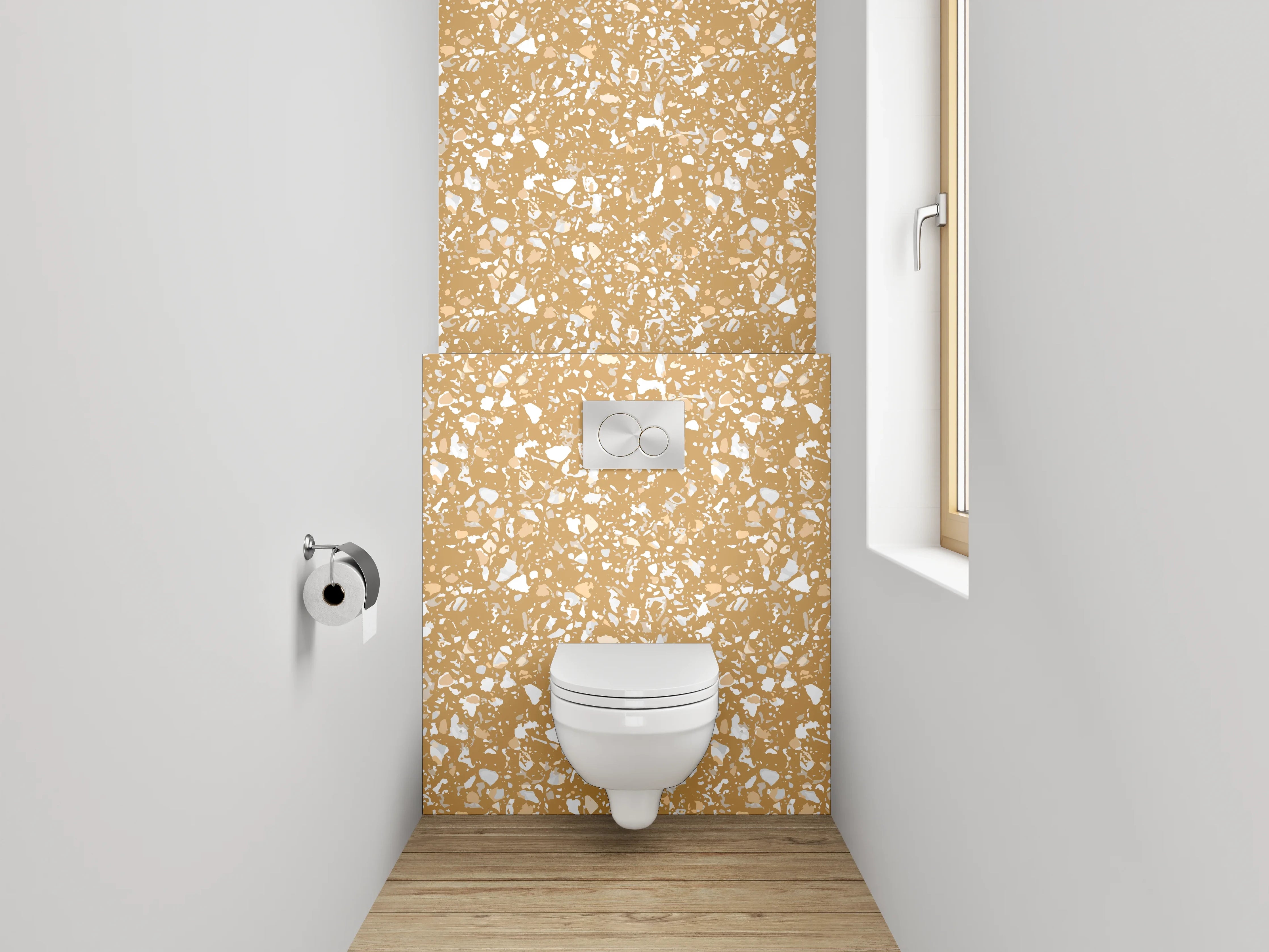 WC-Rückwand - Modernes Mosaik Beige Muster