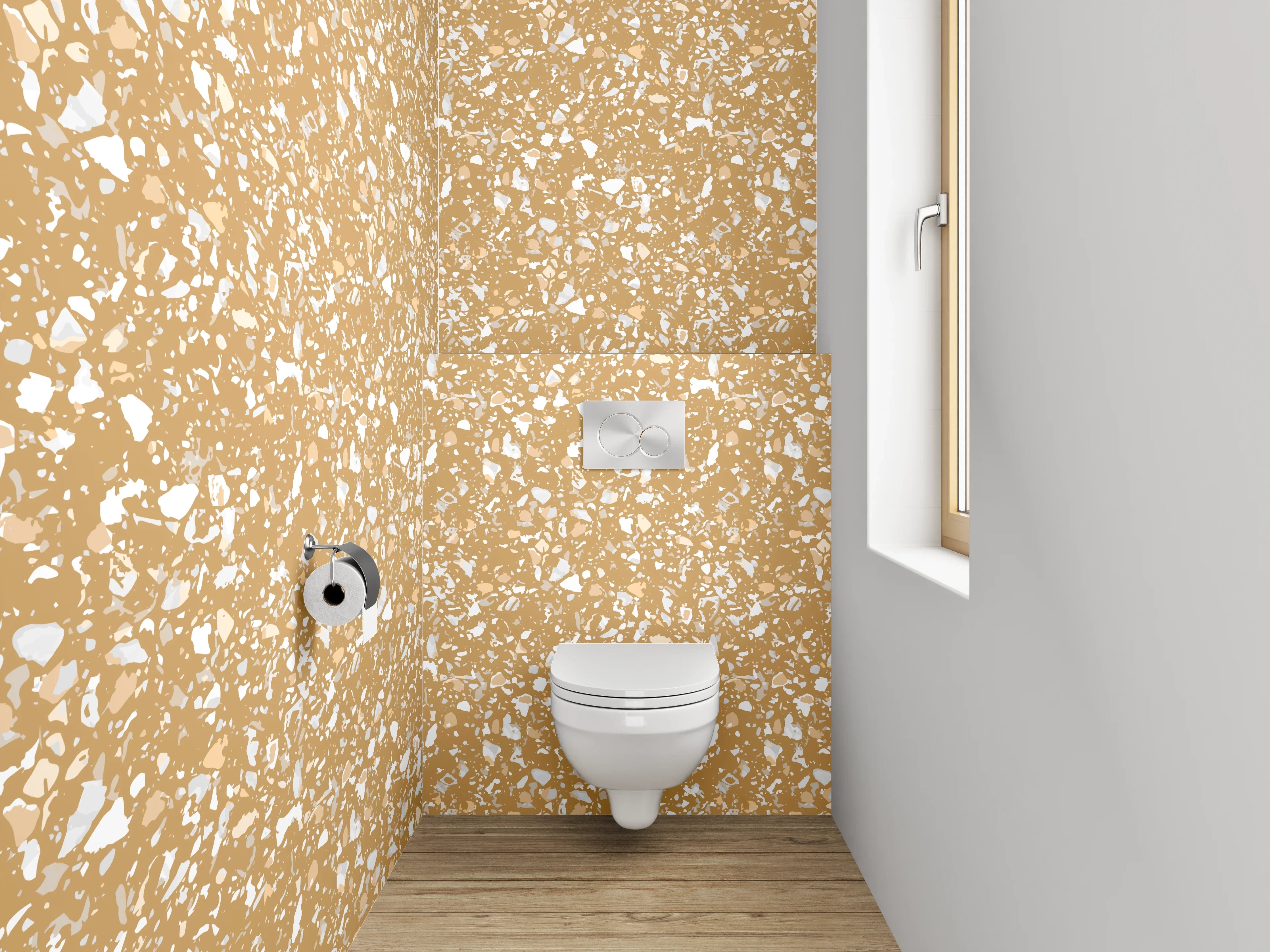 WC-Rückwand - Modernes Mosaik Beige Muster